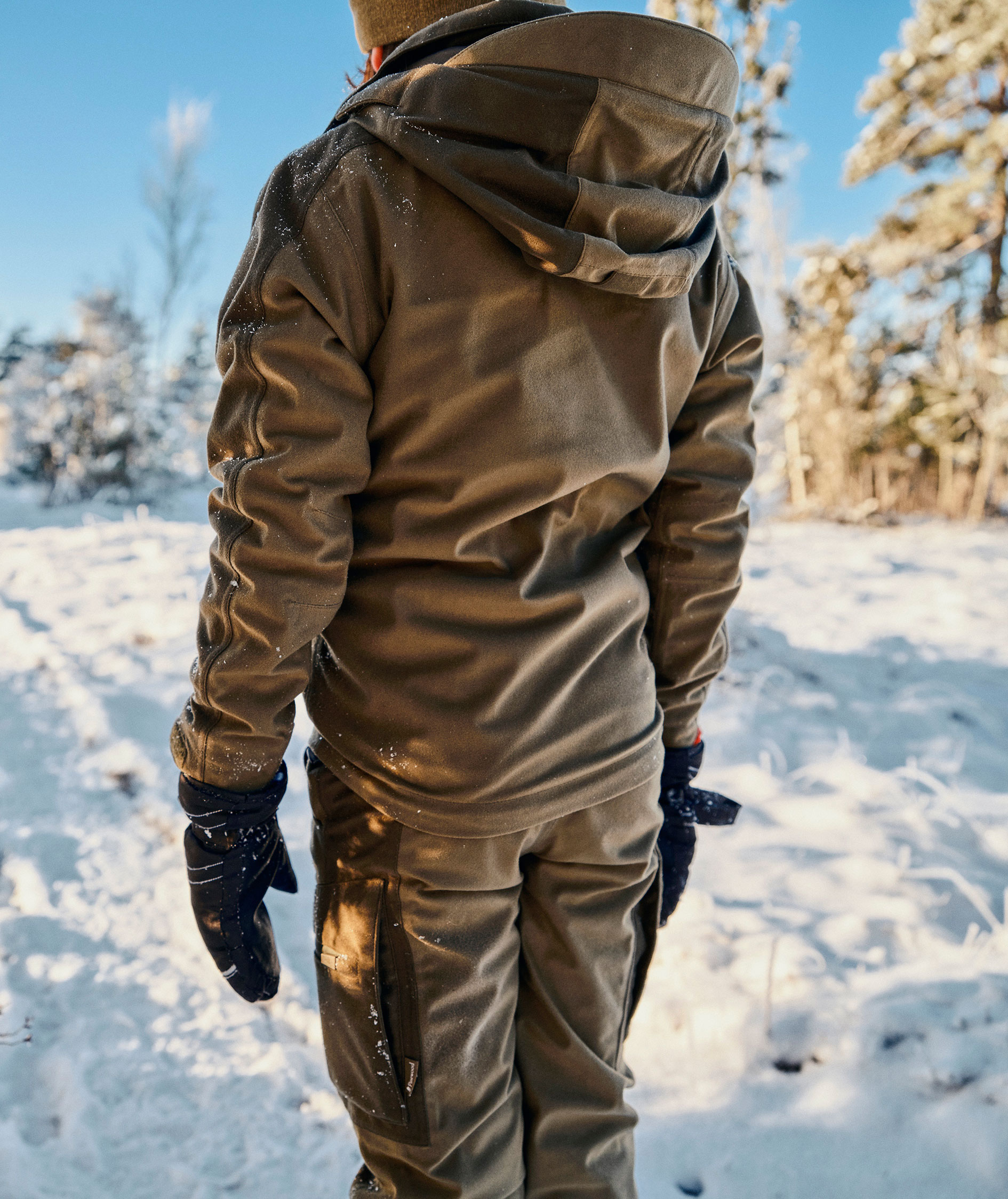 Pinewood Furudal Active jakke til b&oslash;rn, Mossgreen/ Dark Mossgreen, large image number 2