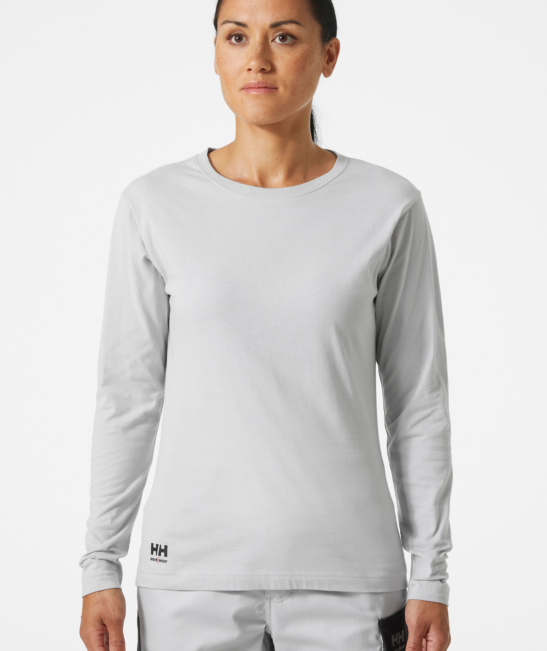 Helly Hansen Classic l&aring;ng&auml;rmad T-shirt dam, Grey fog