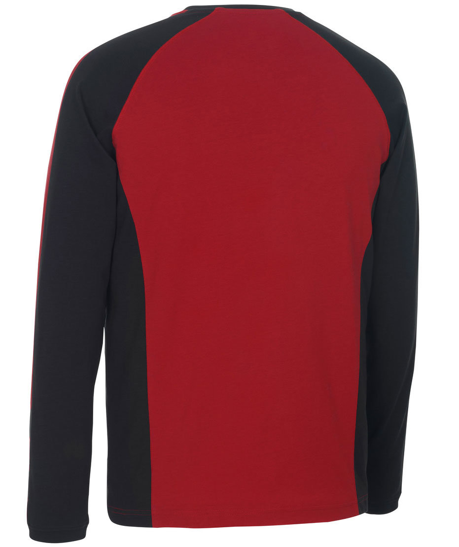 Mascot Bielefeld langermet T-skjorte, R&oslash;d/Svart, large image number 2