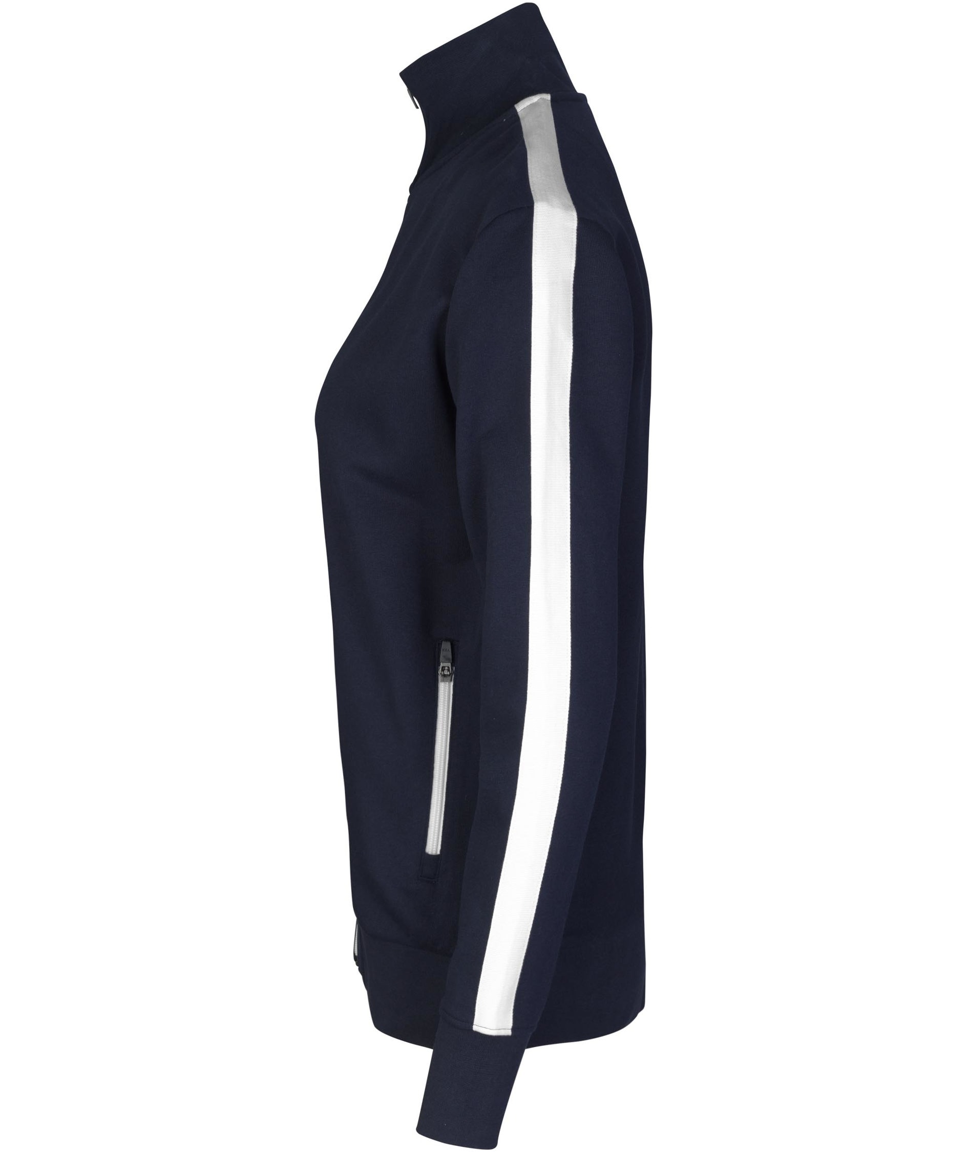 ID women's work sweater with zipper/cardigan, Marine Blue, large image number 3