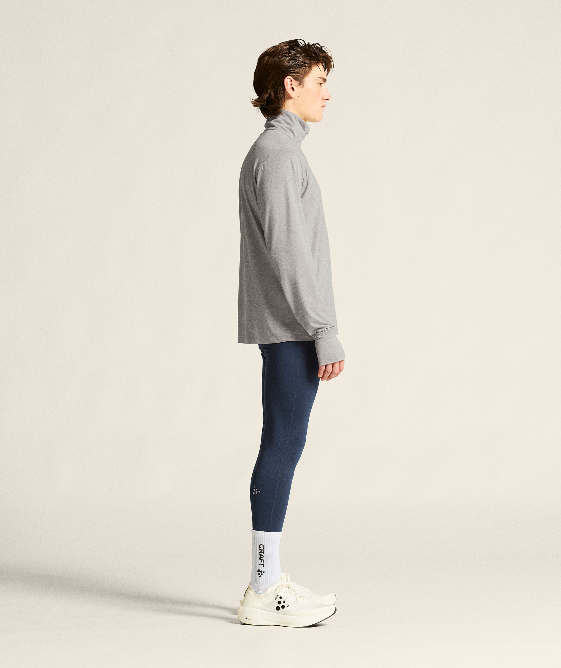 Craft Flow half zip baselayer sweater, Grey melange, large image number 8