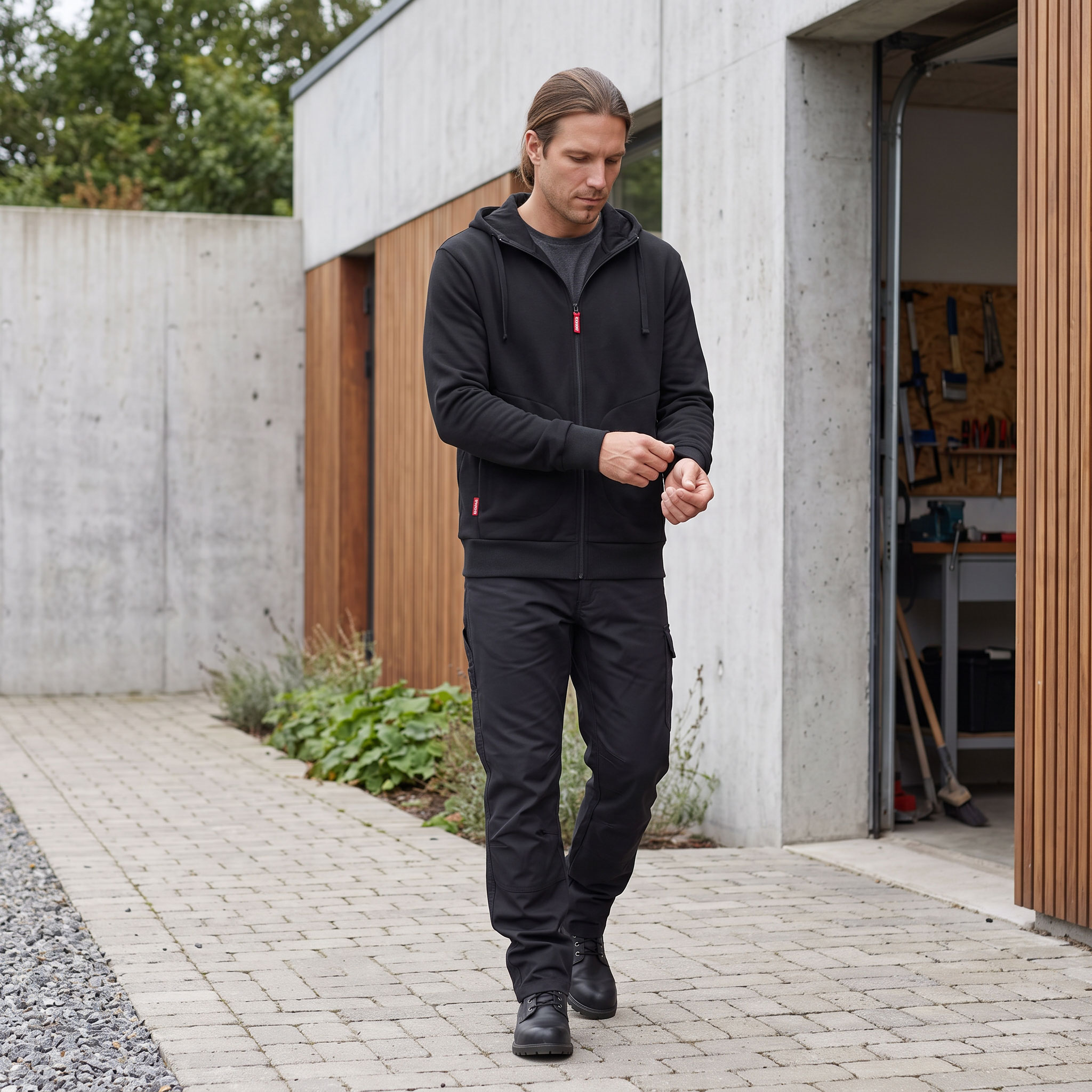 Engel Extend sweatcardigan, Black