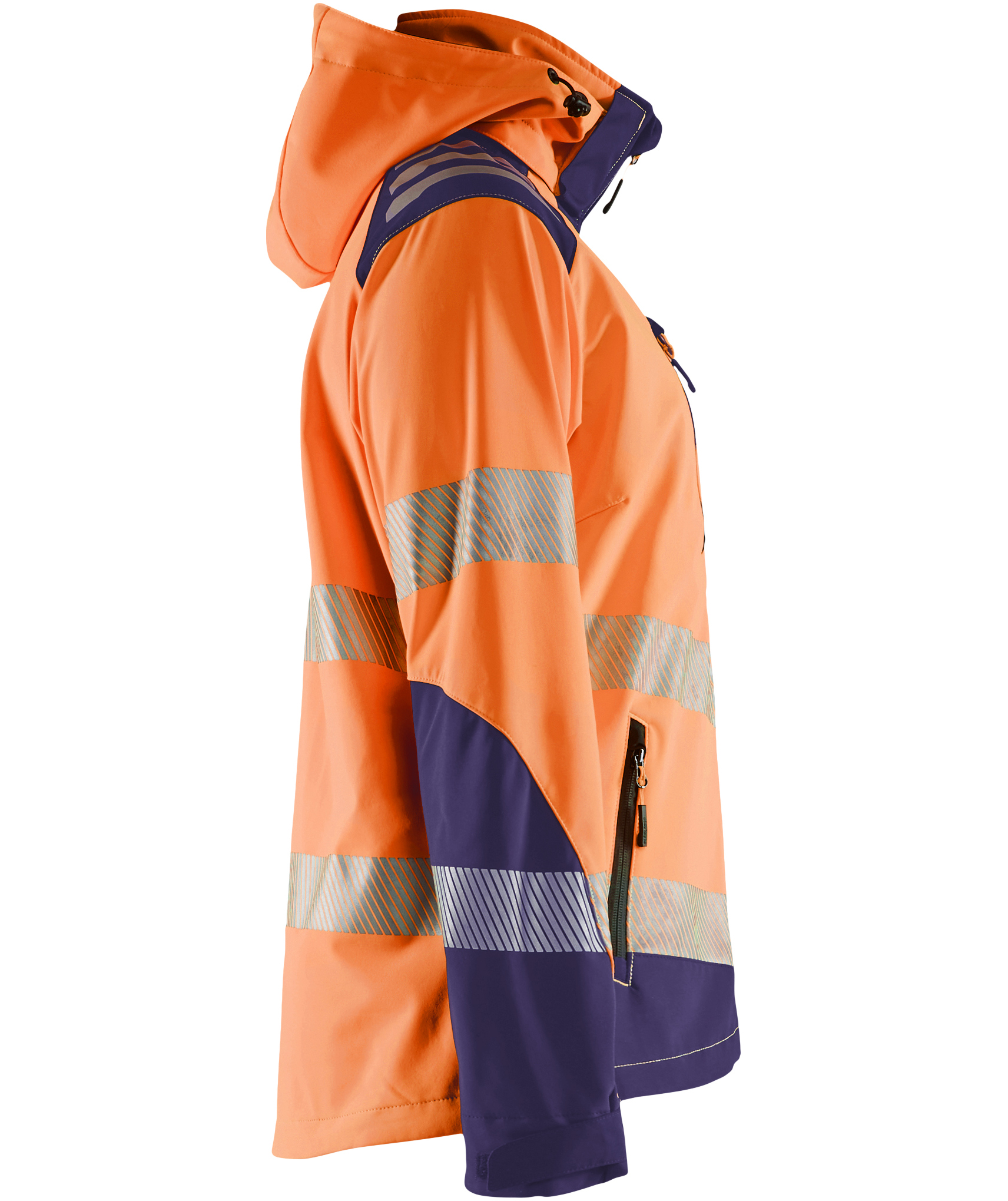 Bl&aring;kl&auml;der women's softshell jacket full stretch, Hi-Vis Orange/Navy, large image number 2