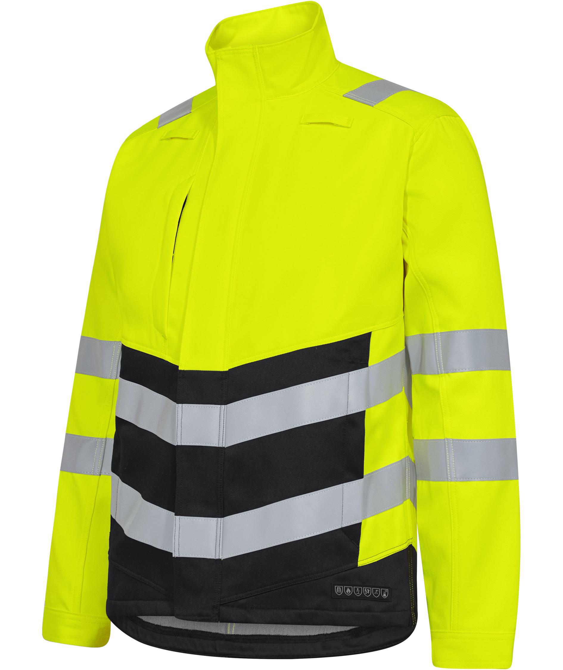 Engel Safety+ arbejdsjakke, Hi-vis Gul/Sort, large image number 4