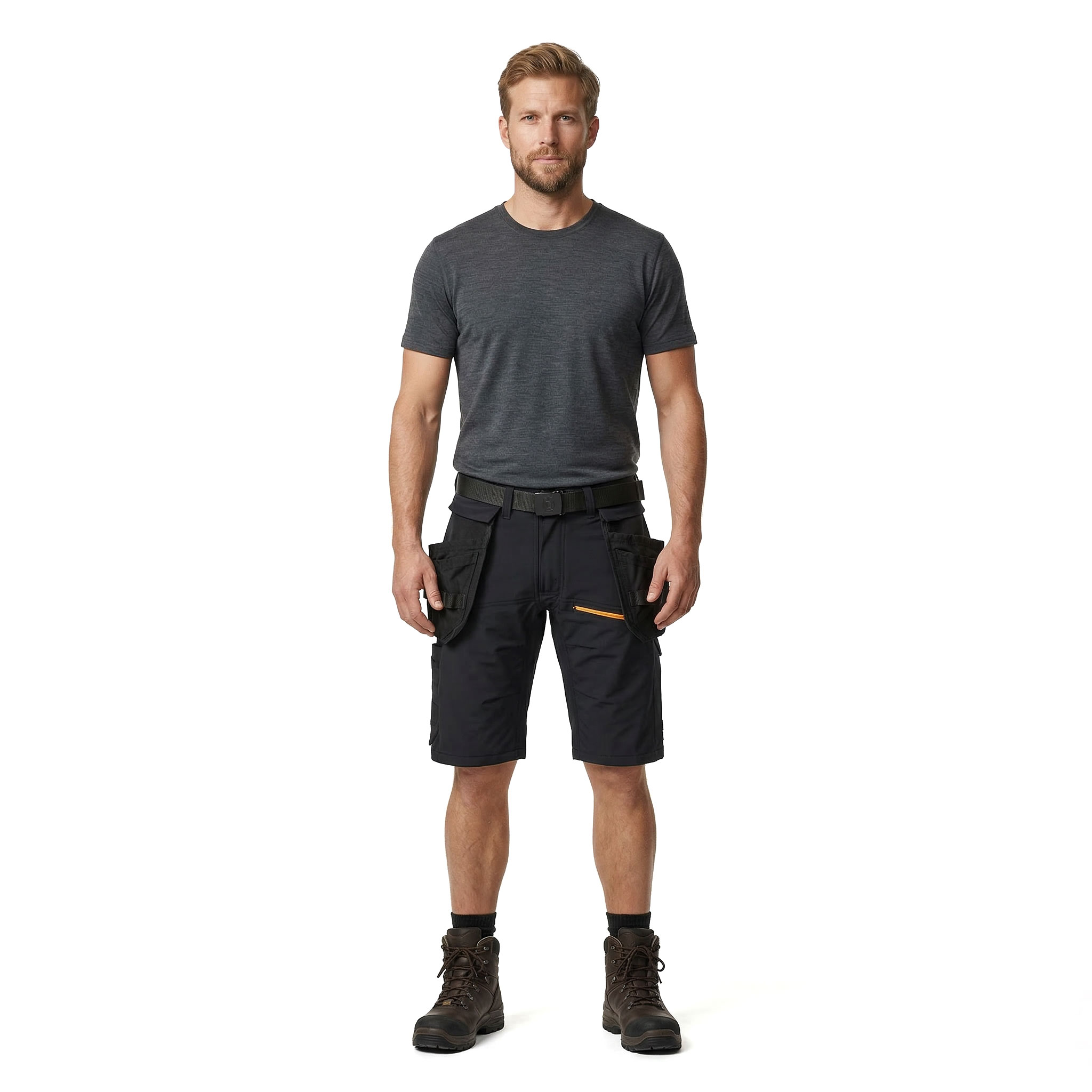 Kansas Evolve Craftsmen h&aring;ndverkershorts Full stretch, Svart