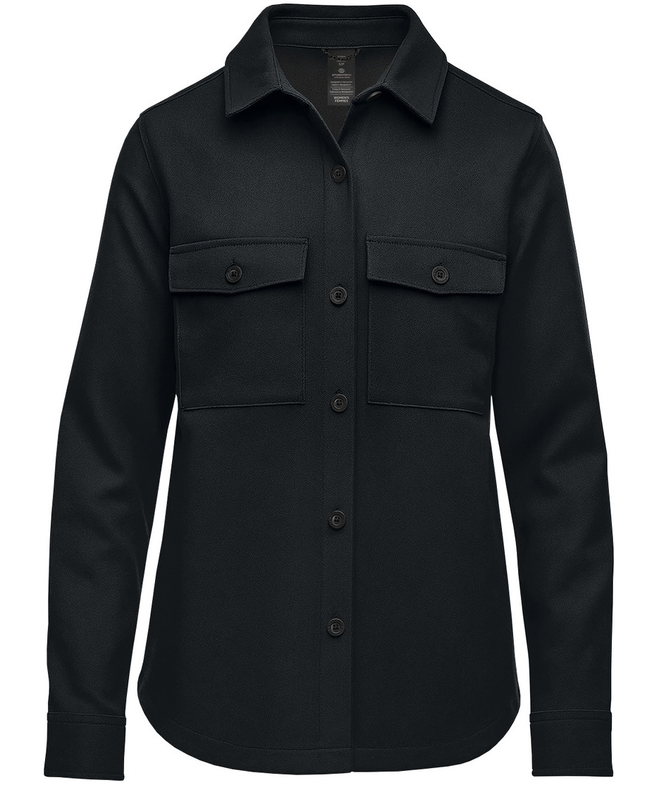 Stormtech Highland women's shacket, Black, Black, swatch