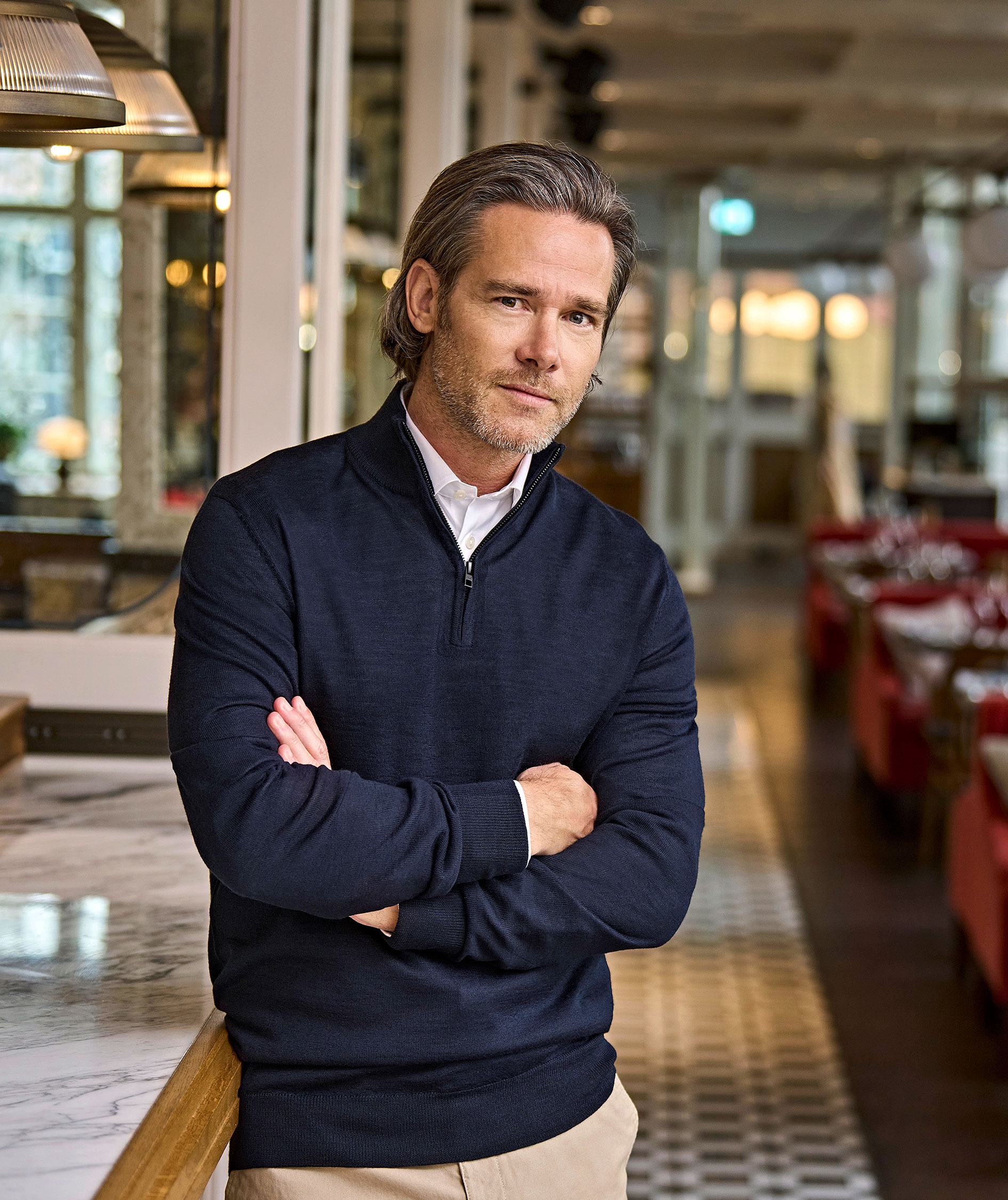 Tee Jays Half-zip sweatshirt, Navy, large image number 5