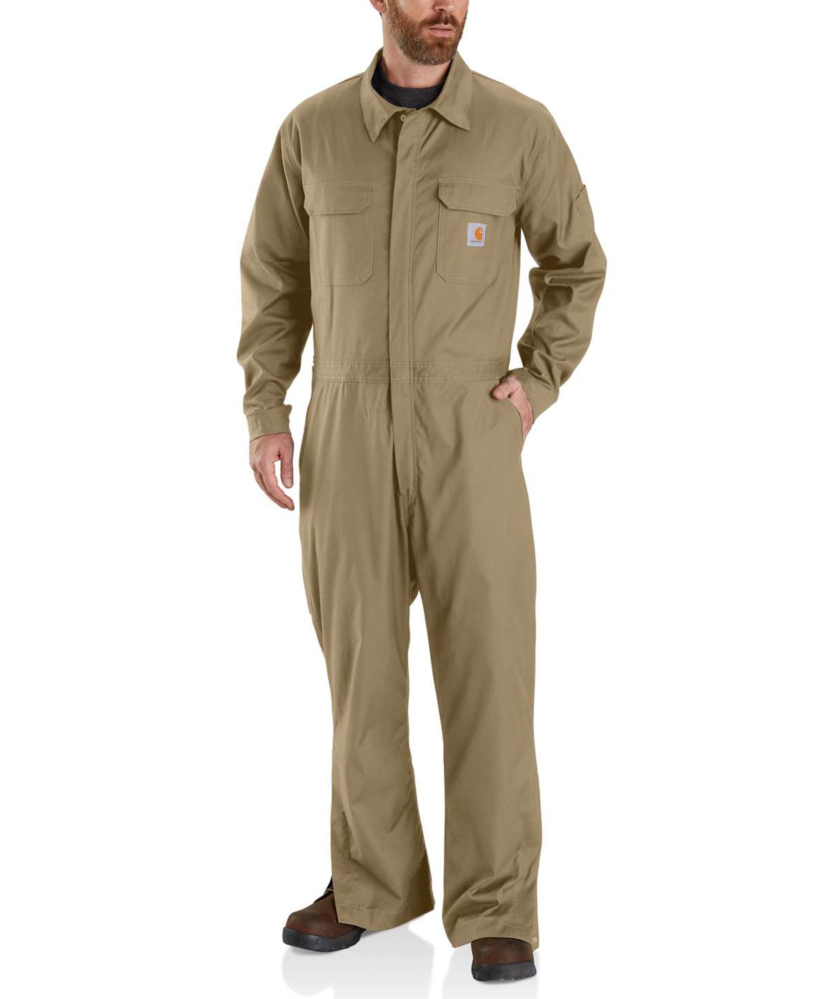 Carhartt Rugged Flex Canvas overall, Dark khaki