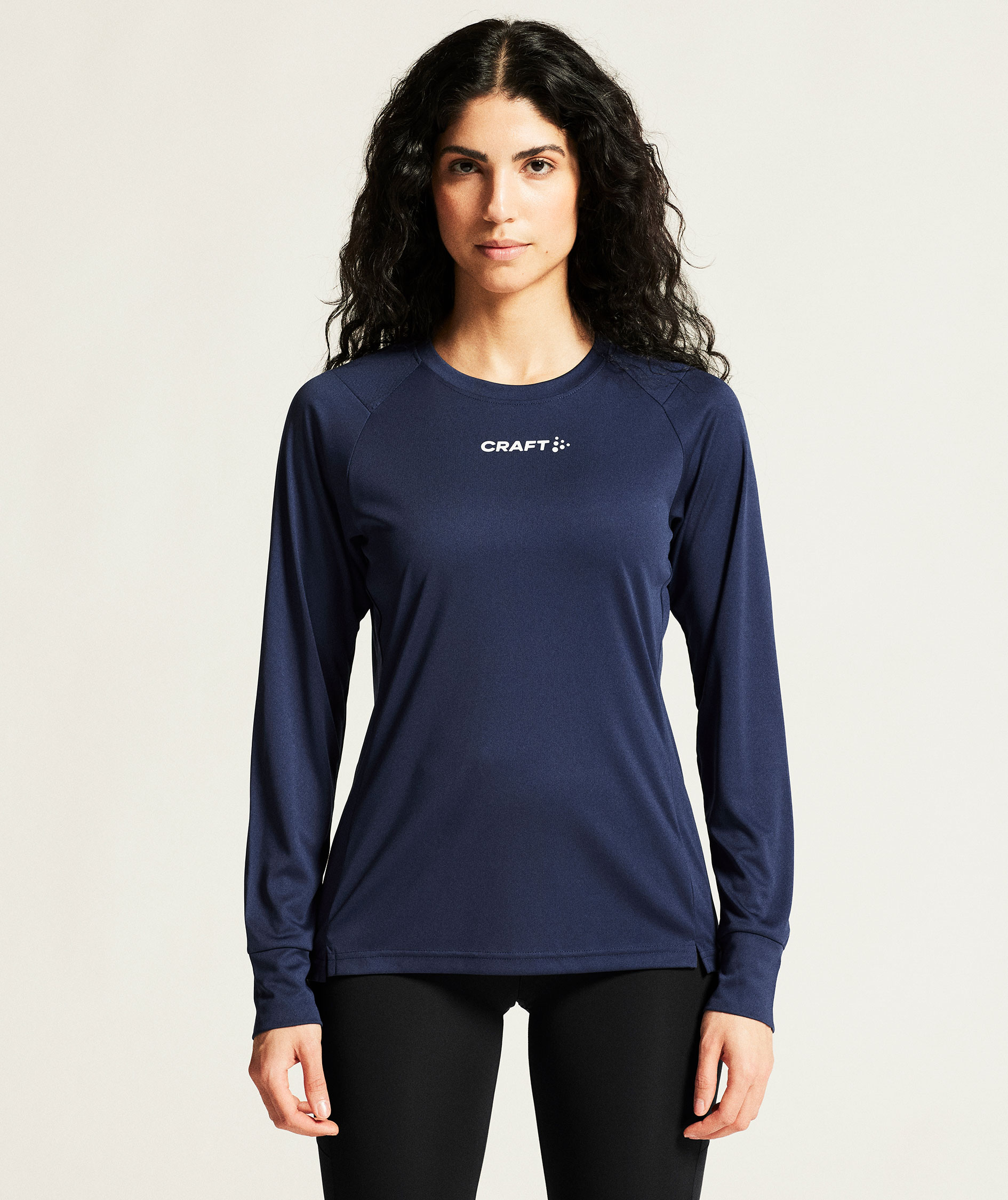 Craft Rush 2.0 l&aring;ng&auml;rmad T-shirt dam, Navy, large image number 6