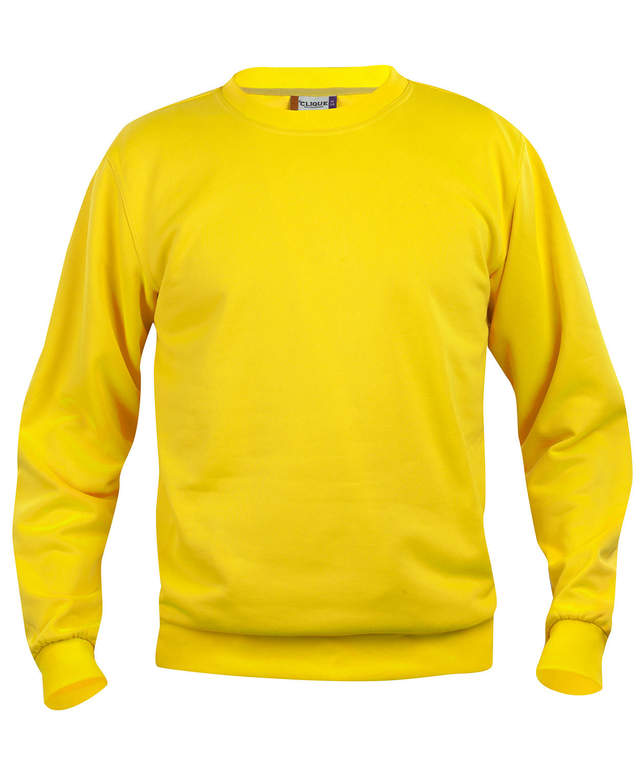 Clique Basic Roundneck sweatshirt, Citron Gul, Citron Gul, swatch