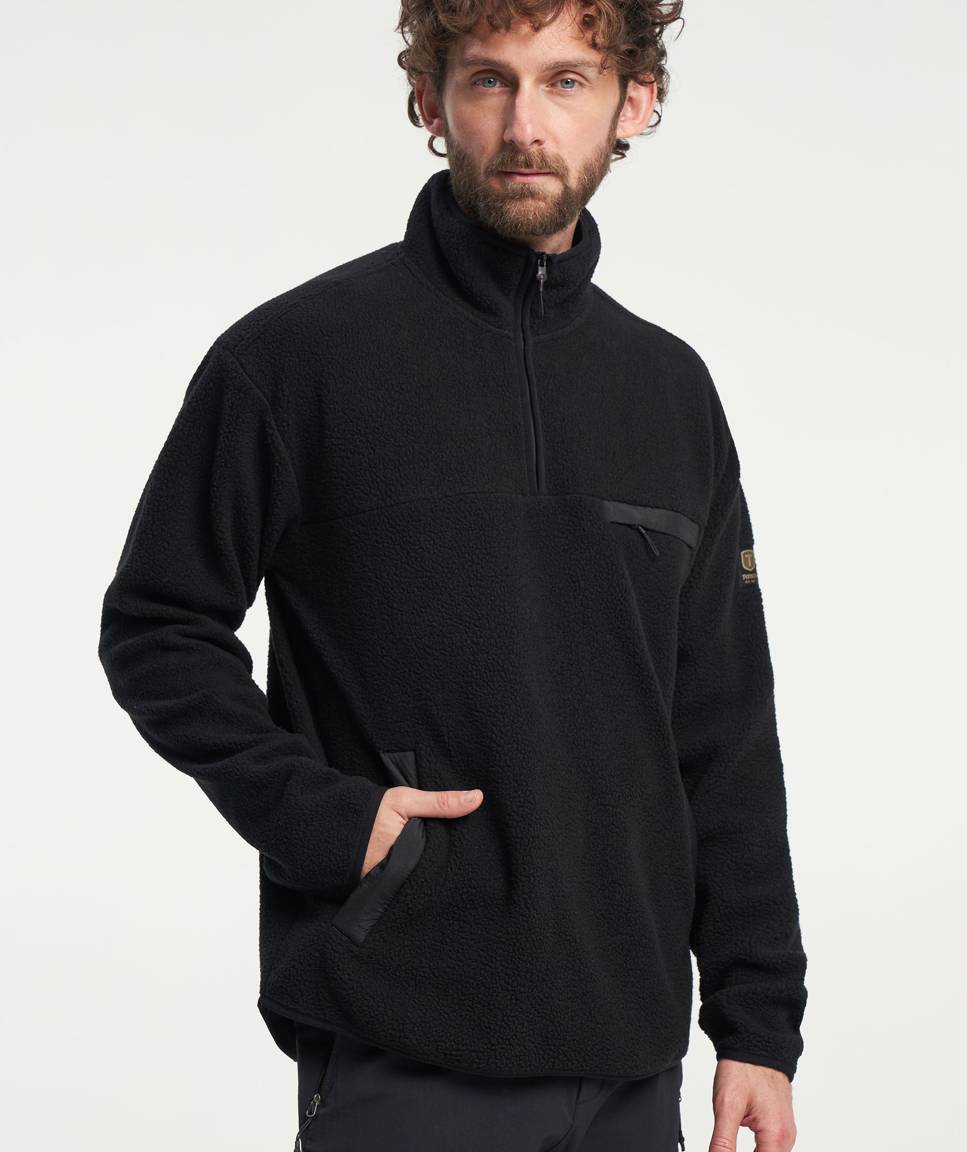 Tenson Yoke Faserpelz Halfzip, Black, large image number 6