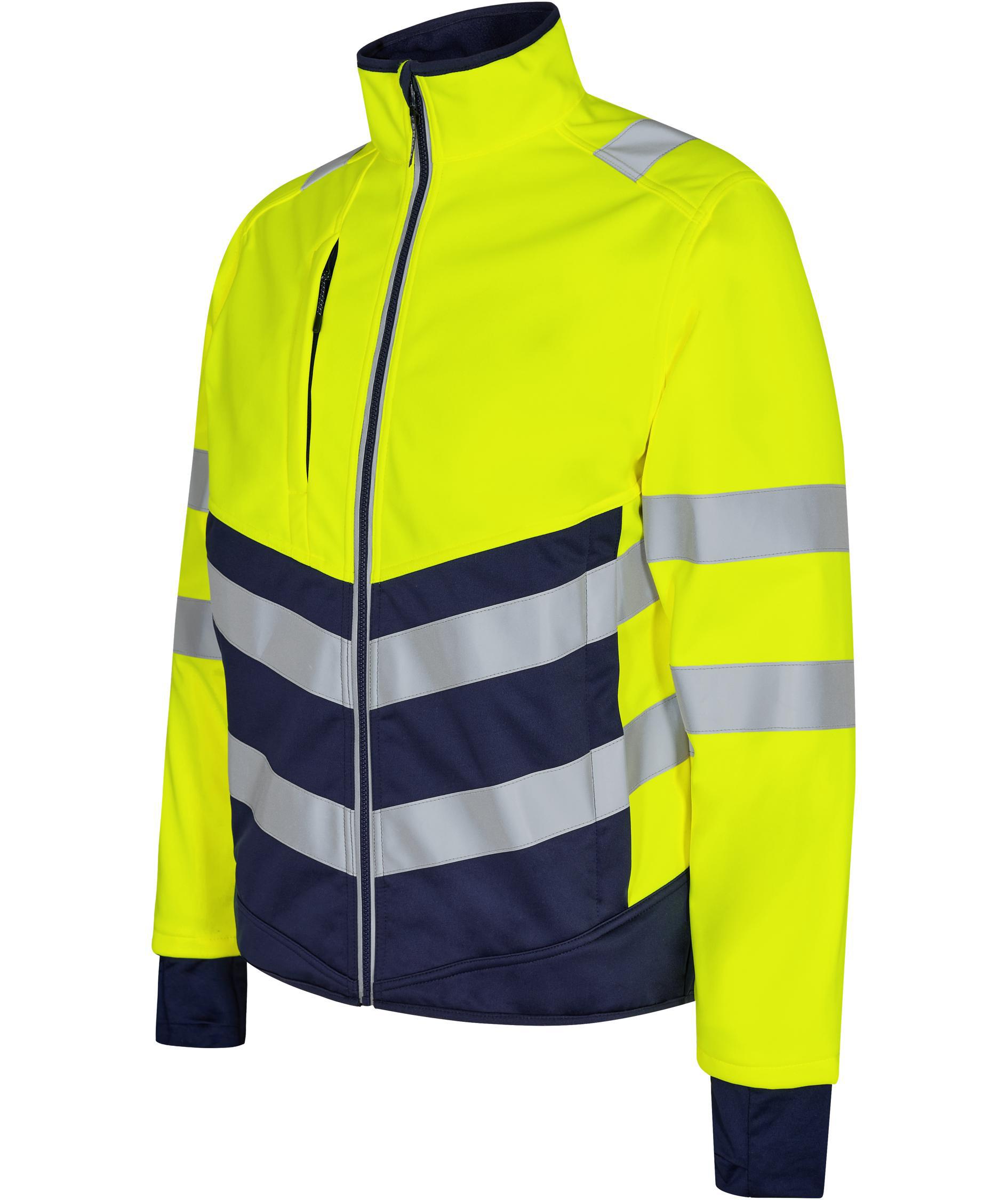 Engel Safety softshell jacket, Yellow/Blue Ink, large image number 2