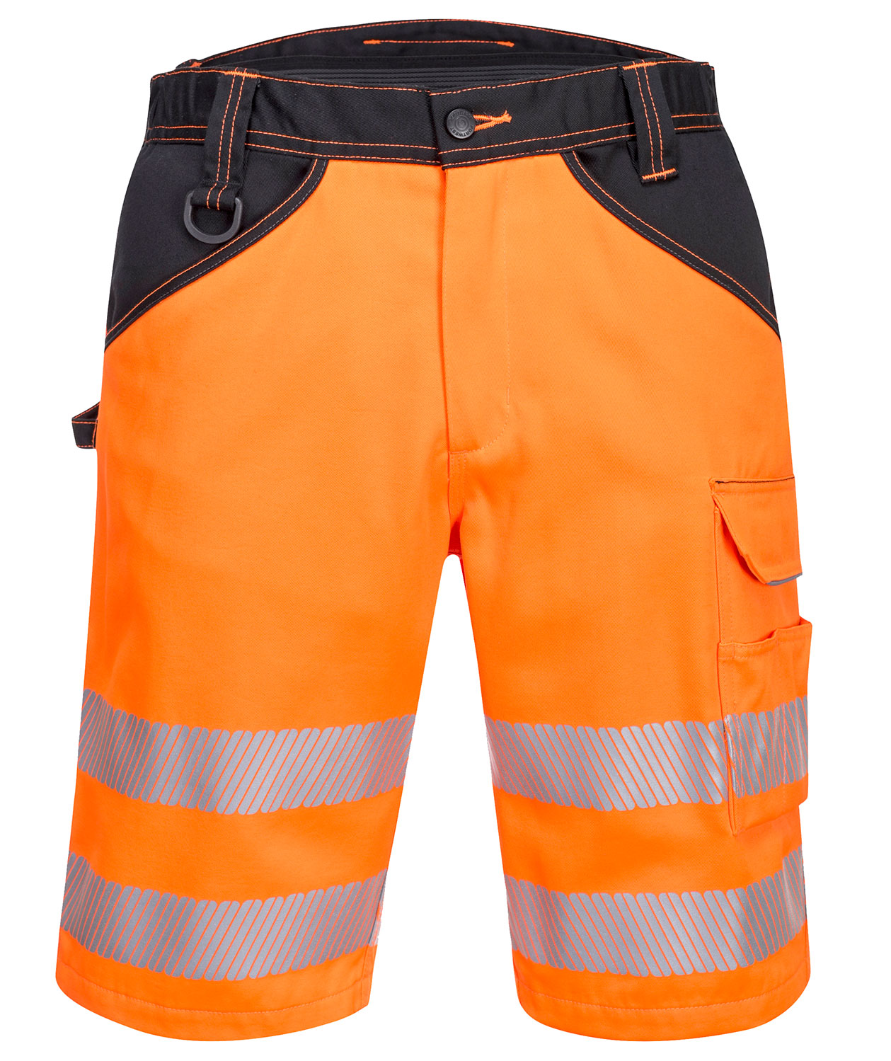 Portwest PW3 arbetsshorts, Varsel Orange/Svart