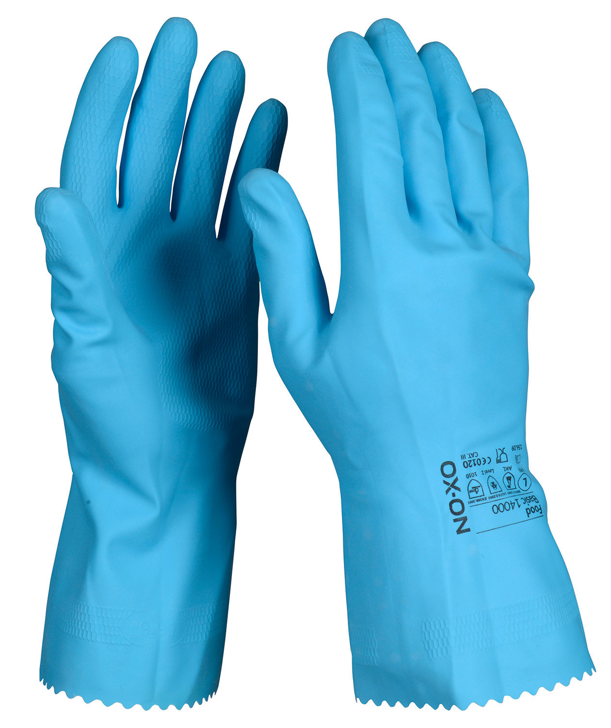 OX-ON lebensmittelgepr&uuml;fte Latexhandschuhe, Blau