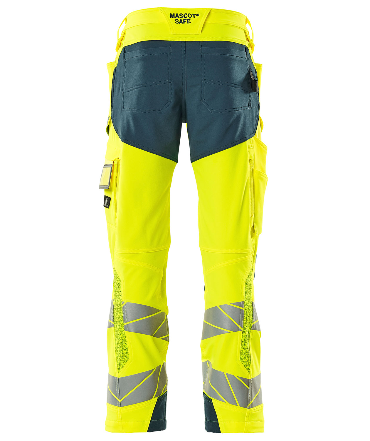 Mascot Accelerate Safe arbejdsbukser full stretch, Hi-Vis Gul/M&oslash;rk Petroleum, large image number 1