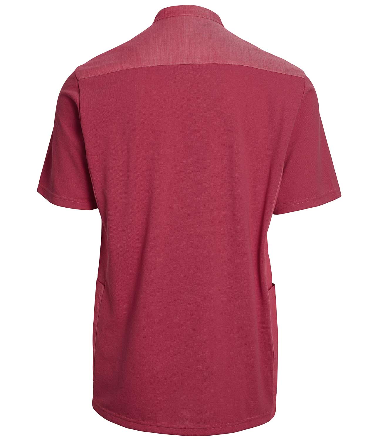 Kentaur kort&auml;rmad pique skjorta, Hallonr&ouml;d Melange