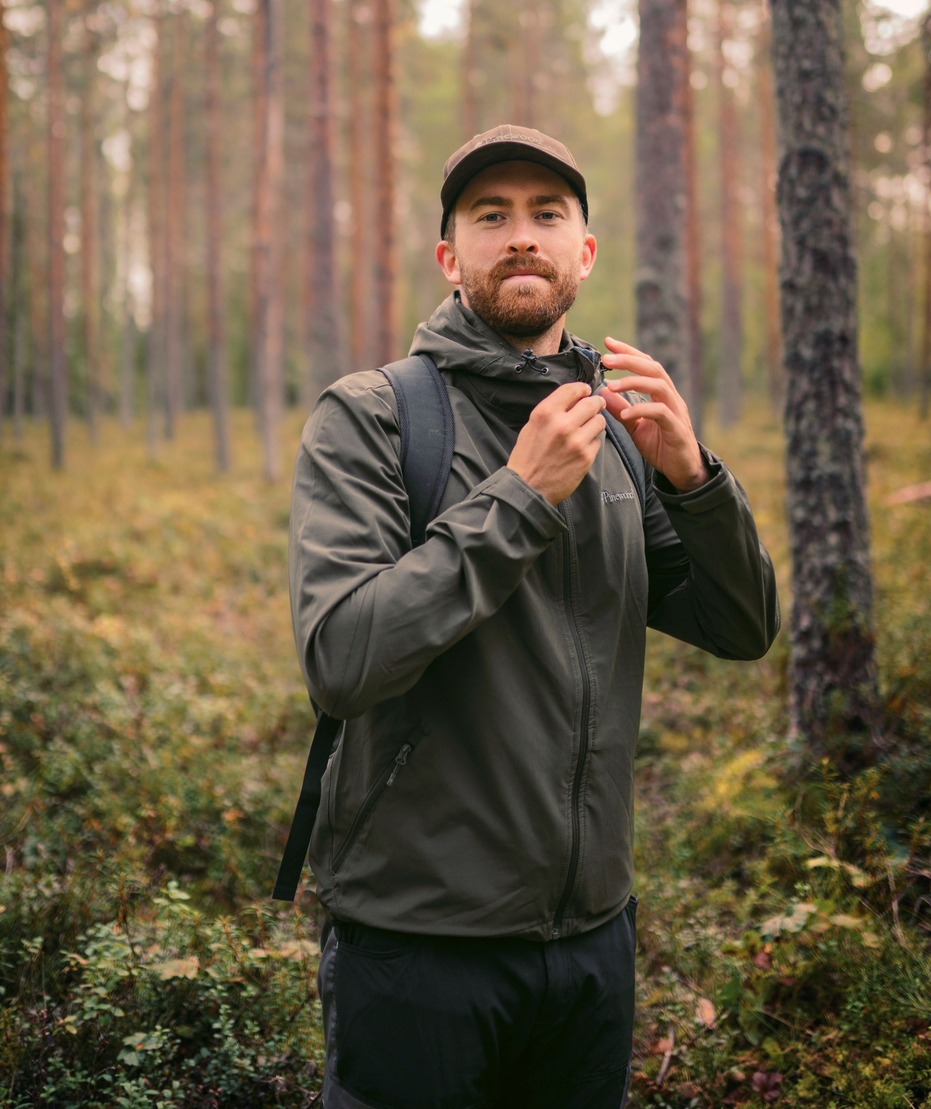 Pinewood Trail stretch jakke, M&oslash;rkegr&oslash;n, large image number 5