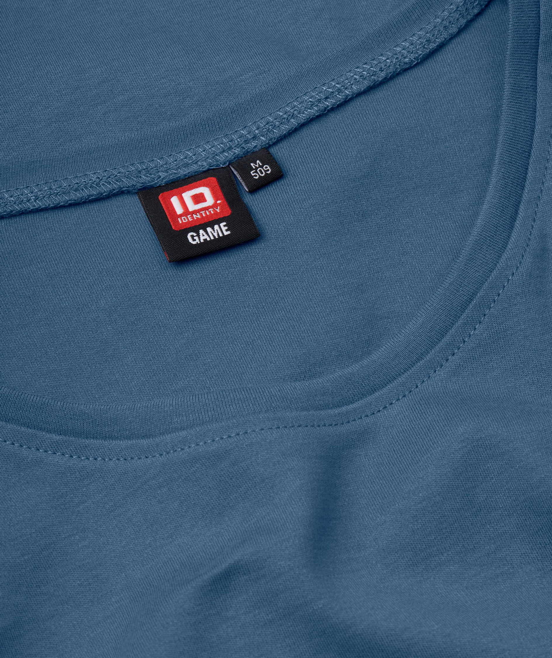 ID Interlock lang&aelig;rmet dame T-shirt, Indigobl&aring;, large image number 4