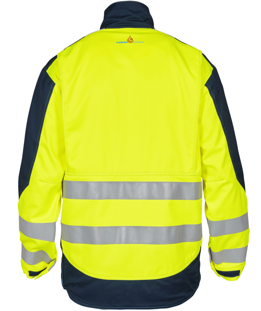 Engel Safety+ arbetsjacka, Varsel yellow/marinbl&aring;