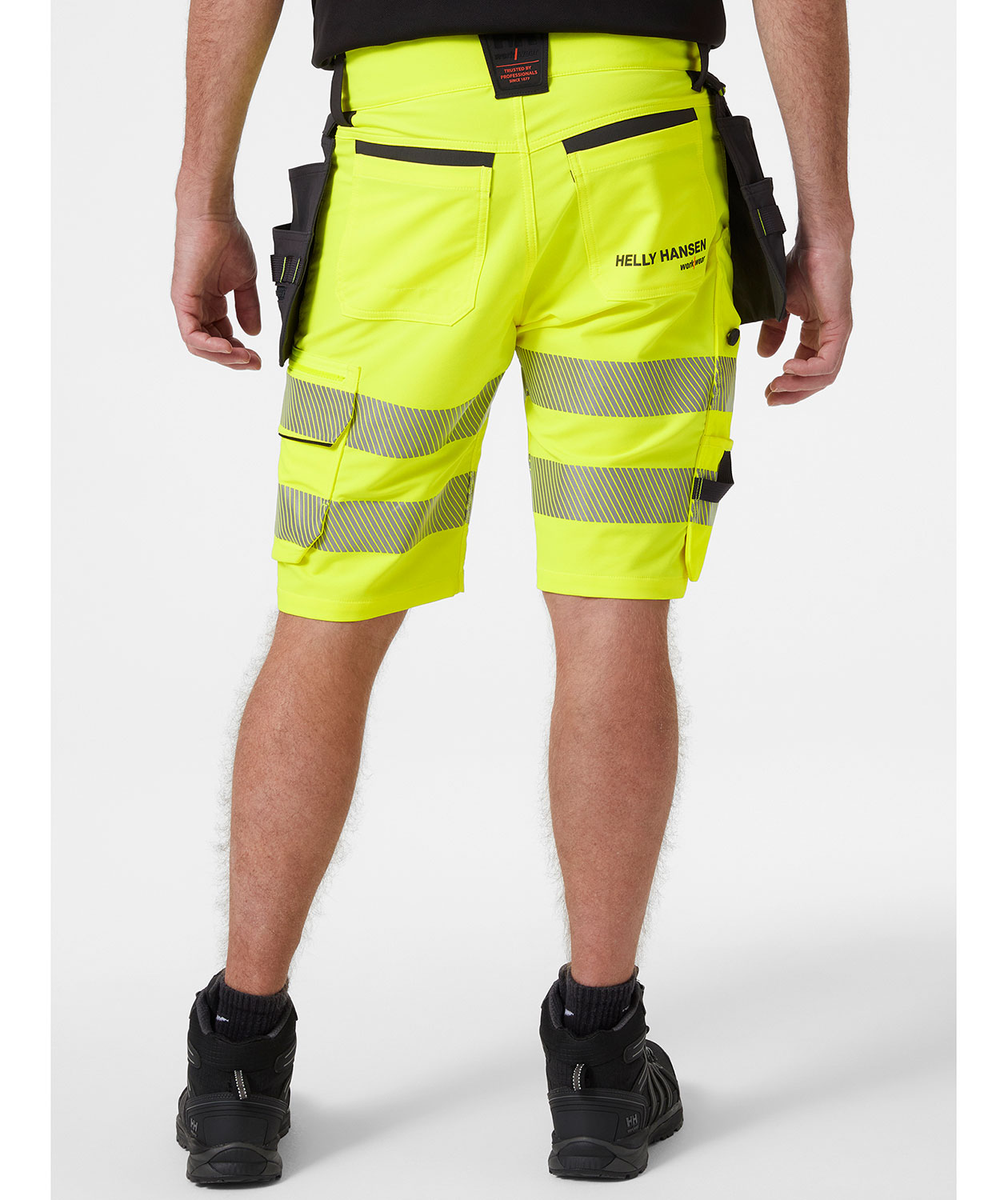 Helly Hansen ICU hantverksshorts full stretch, Varsel Gul/Ebony, large image number 3