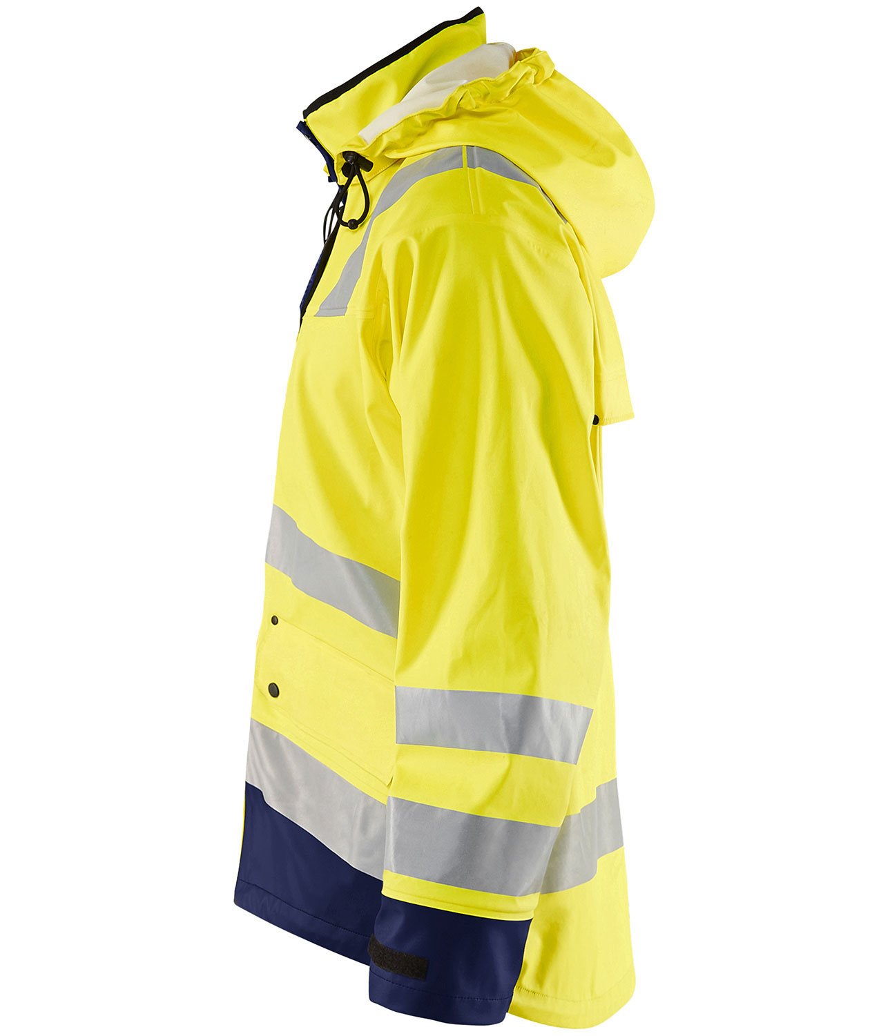 Bl&aring;kl&auml;der Heavy Weight regnjakke, Hi-vis Gul/marinebl&aring;, large image number 2