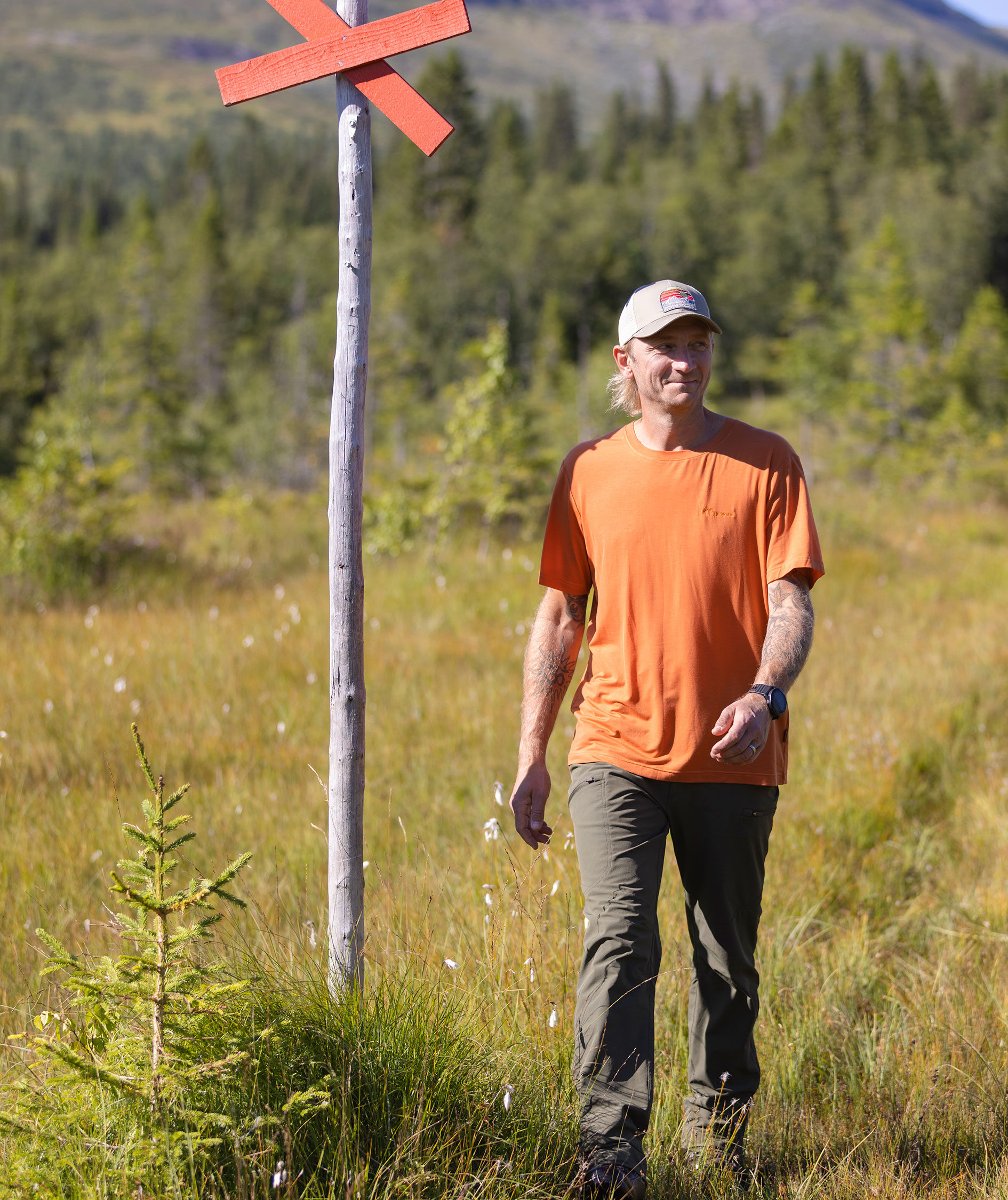 Pinewood Active Fast-Dry T-shirt, Burned Orange