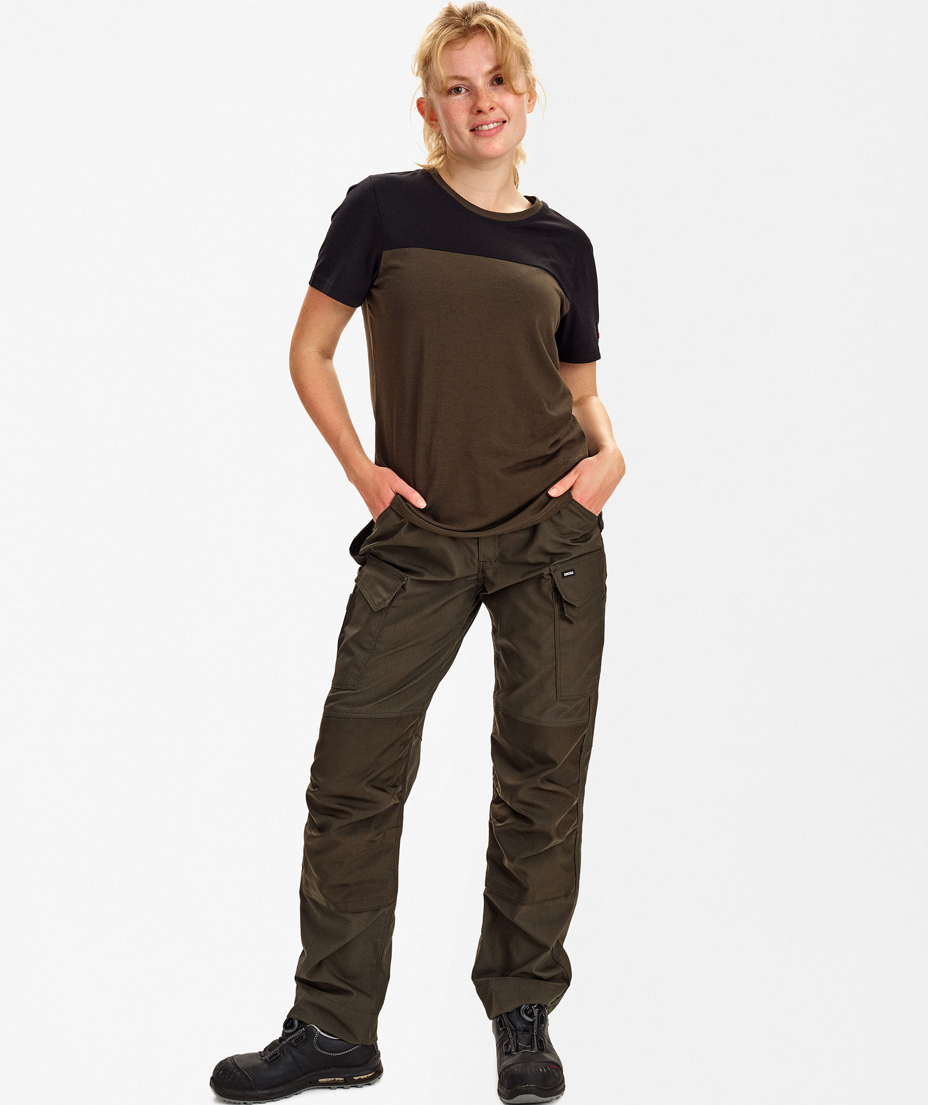 Engel Entire Damen T-Shirt, Forest Green/Black, large image number 2