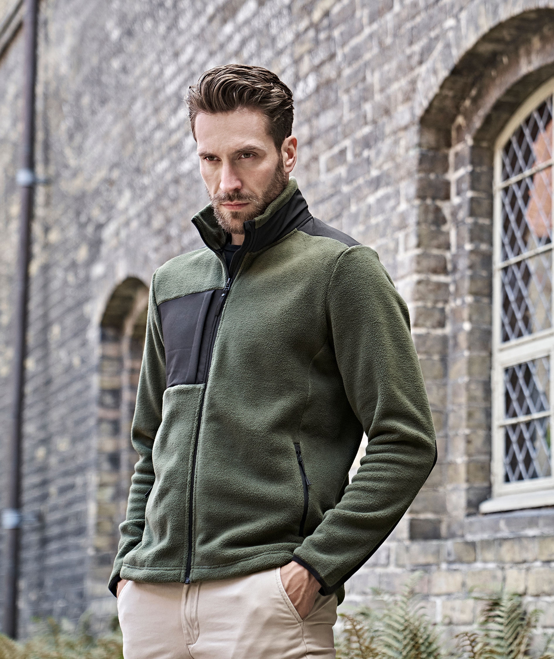 Tee Jays Mountain Fleecejacke, Deep Green/Black, large image number 9