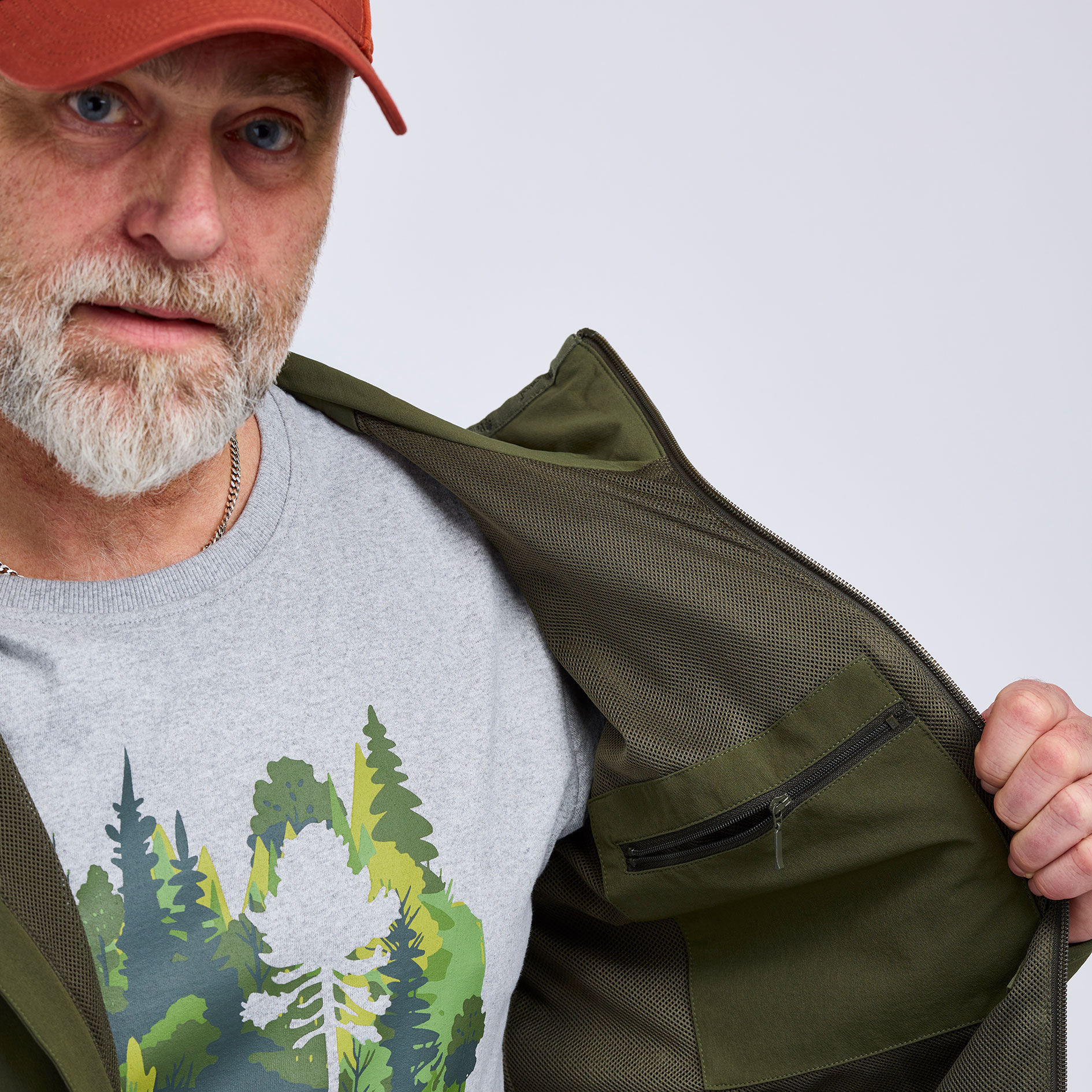 Pinewood Abisko Light jakke, Mossgreen/Mossgreen, large image number 6