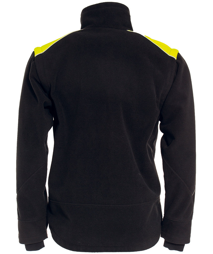 Tranemo 2-in-1 fleece jacket, Black/Yellow