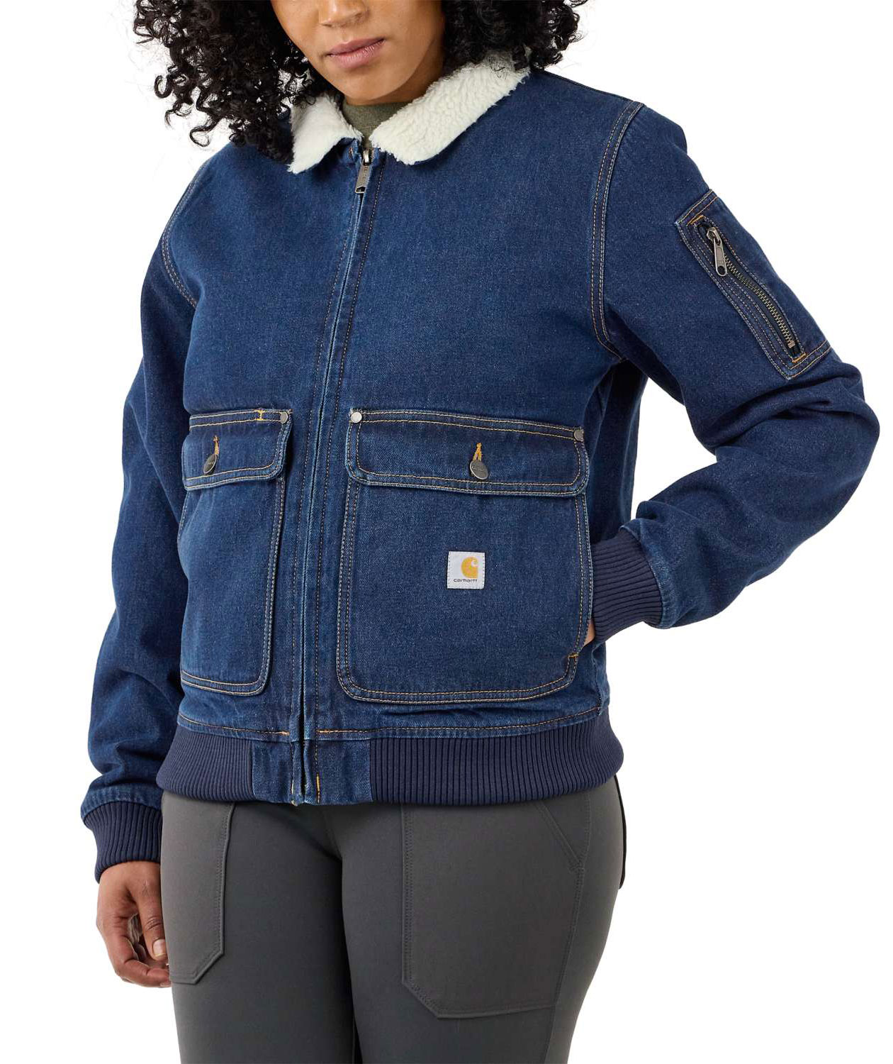 Carhartt denim jacka med foder dam, Beech