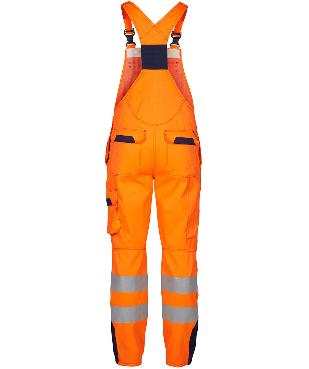 Engel Safety+ arbeidsselebukse, Hi-vis Oransje/Marinebl&aring;