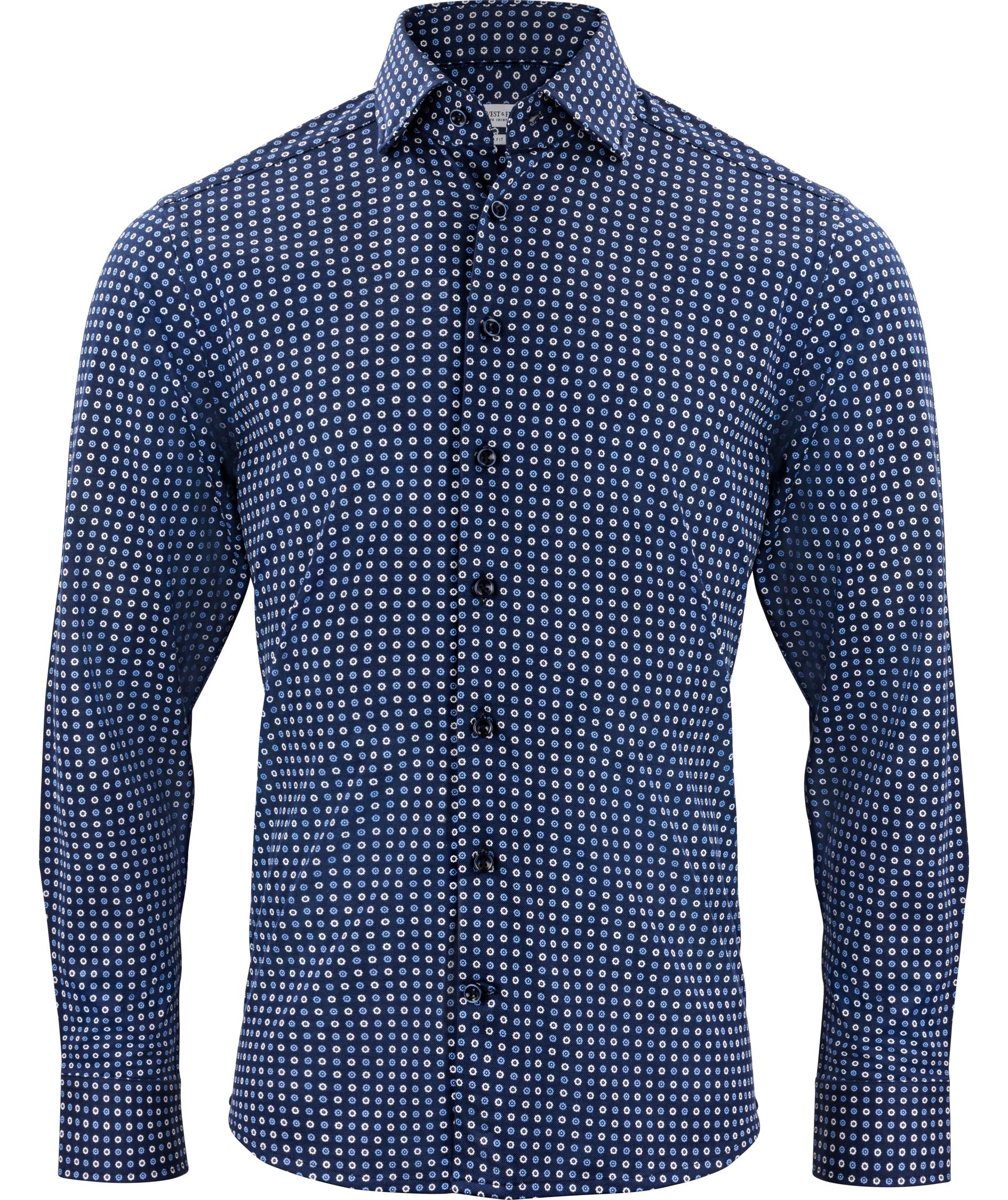 J. Harvest & Frost Indigo Bow 131 slim fit skjorta