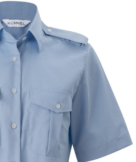 K&uuml;mmel Lisa Classic fit kort&auml;rmad pilotskjorta dam, Ljusbl&aring;