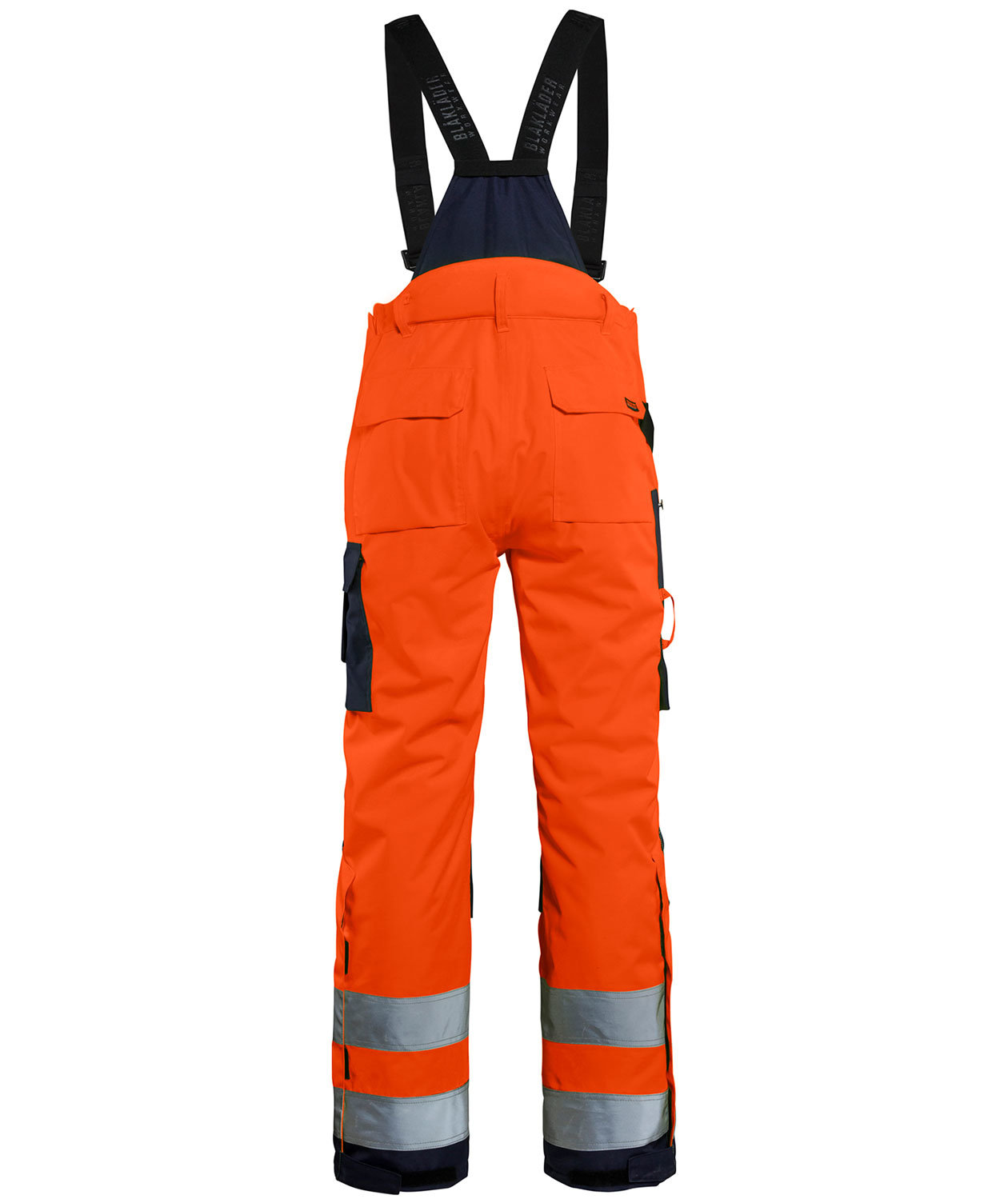 Bl&aring;kl&auml;der vinterbyxa dam, Varsel Orange/Marinbl&aring;