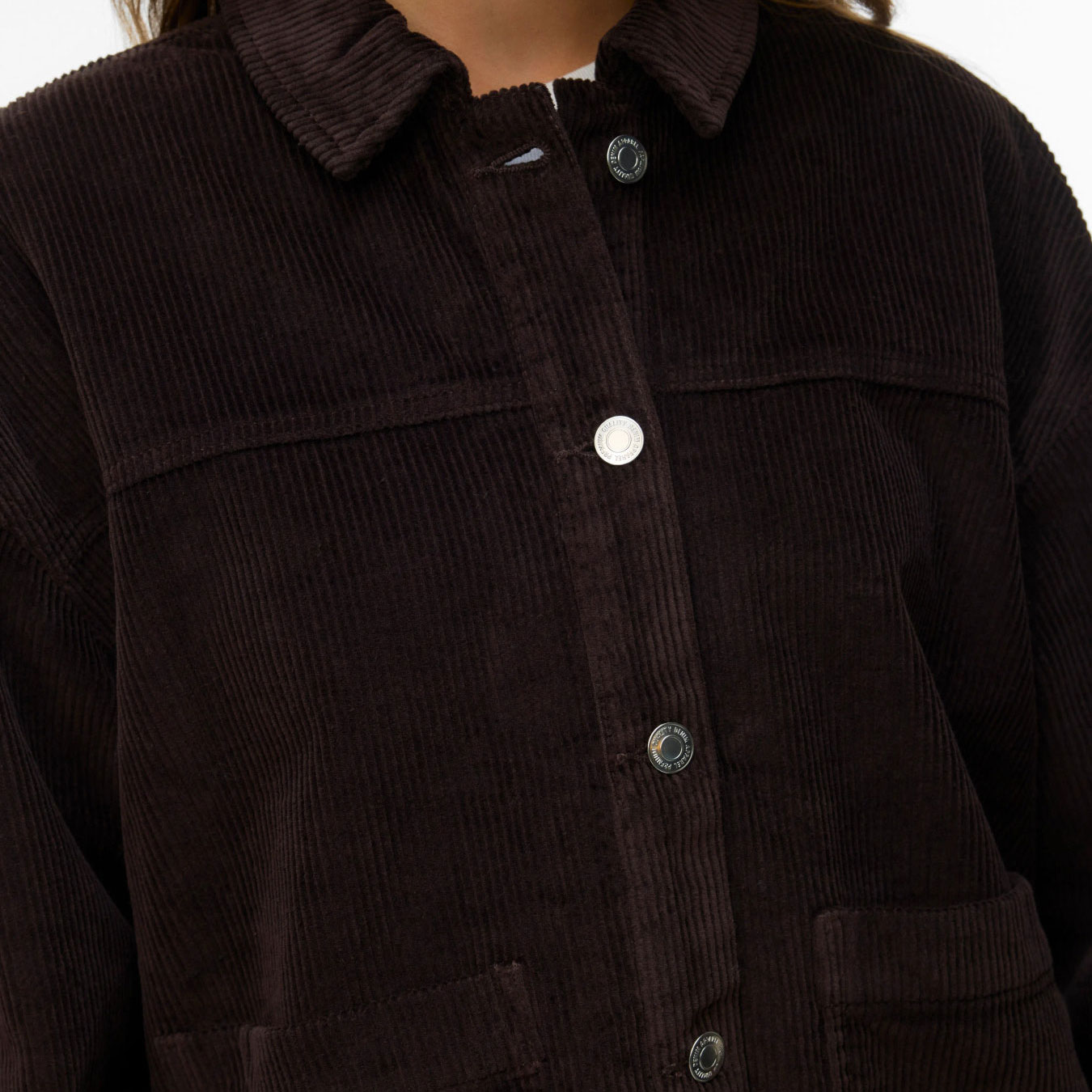 Vero Moda VMJAMIE corduroy skjortjacka dam, Chocolate Torte, large image number 5
