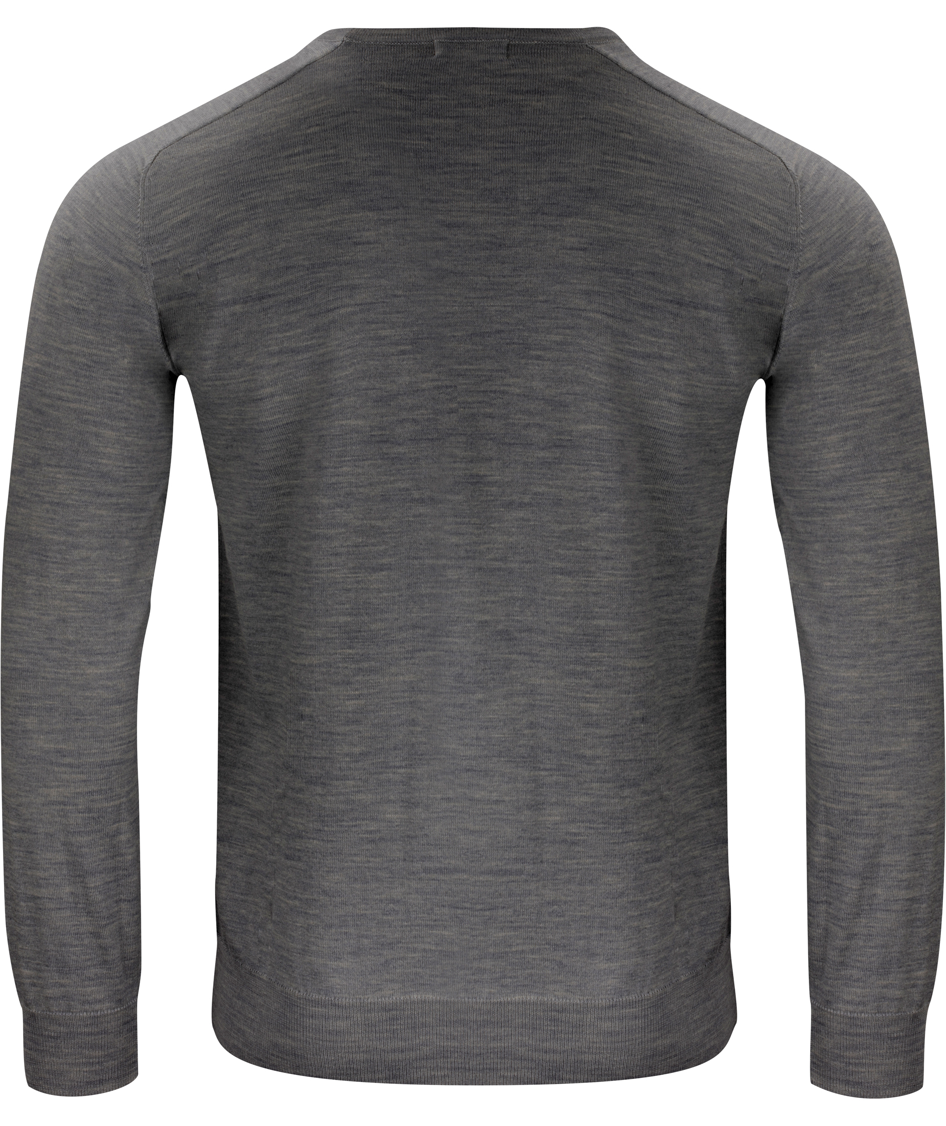 J. Harvest & Frost striktr&oslash;je med merinould, Dark Grey Melange