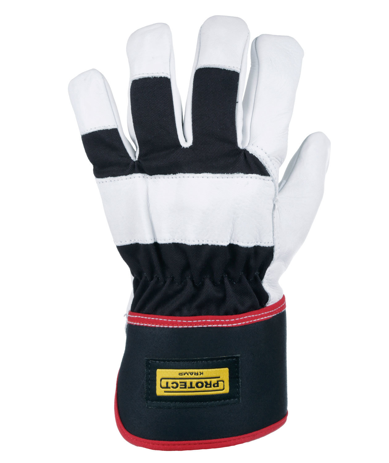 Kramp 6.003 lined work gloves made of oxhide, Black/White, large image number 0