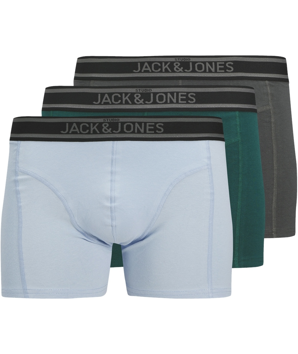 Jack & Jones JACAIDEN SOLID 3er-Pack Boxershorts, Deep Teal