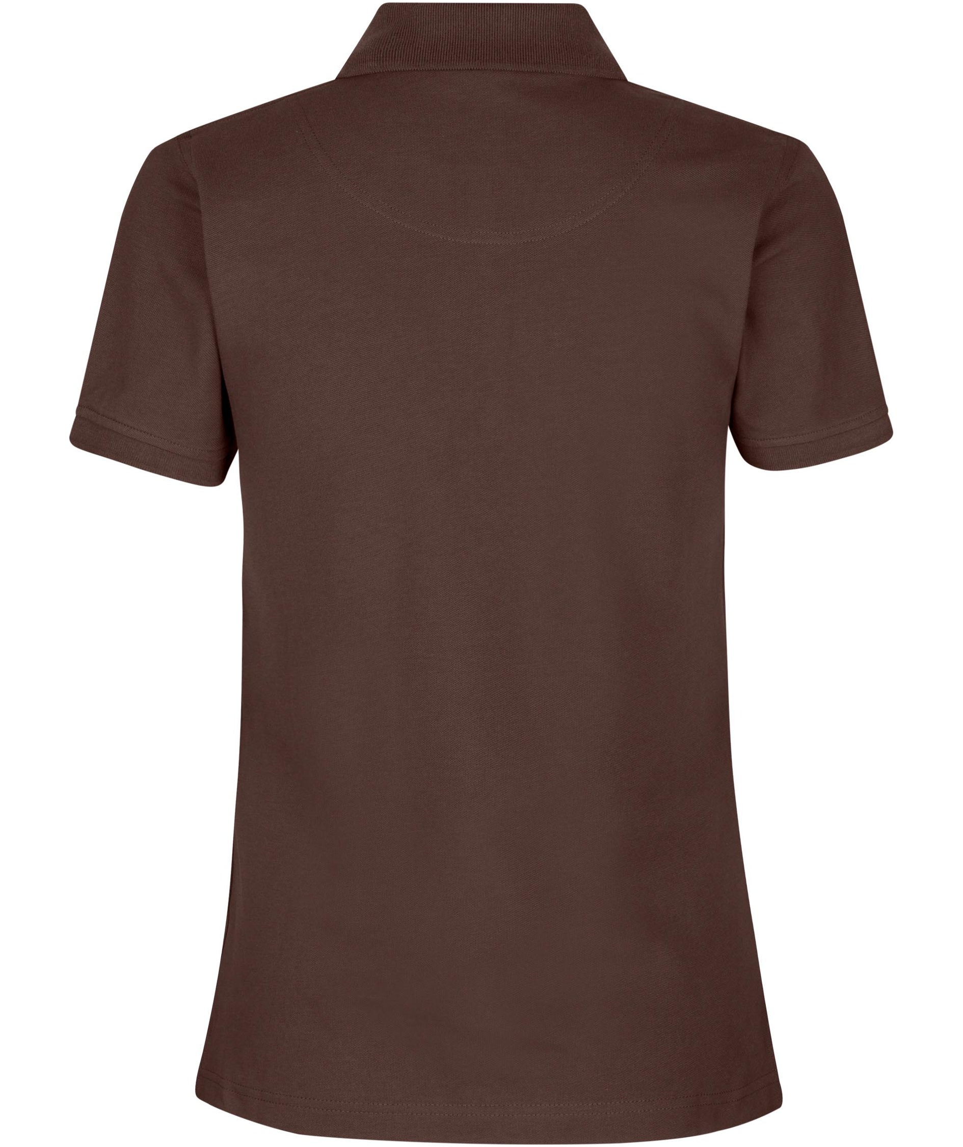 ID women's Pique Polo T-shirt with stretch, Mocca, large image number 1
