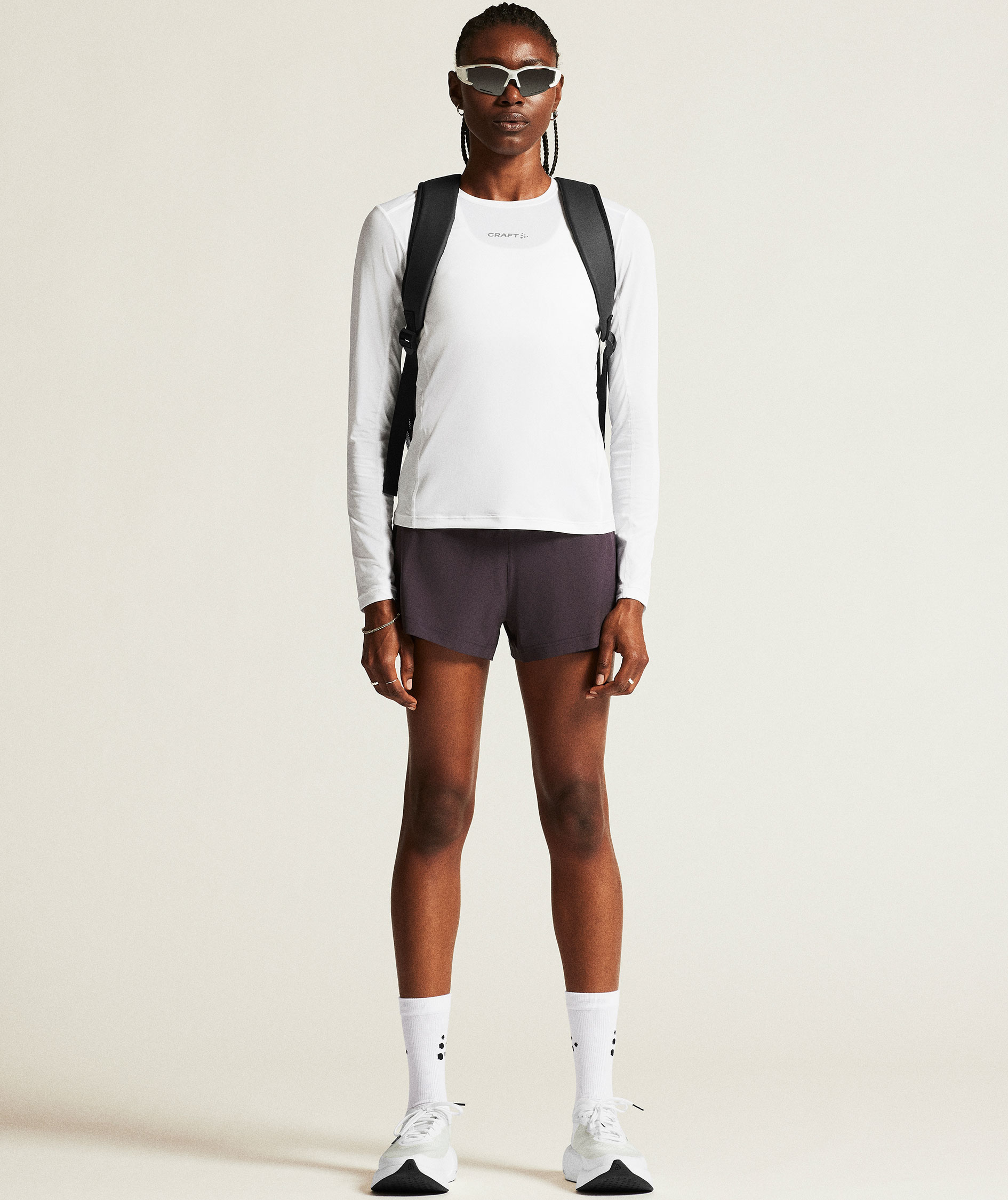 Craft ADV Essence l&aring;ng&auml;rmad T-shirt dam, White, large image number 8