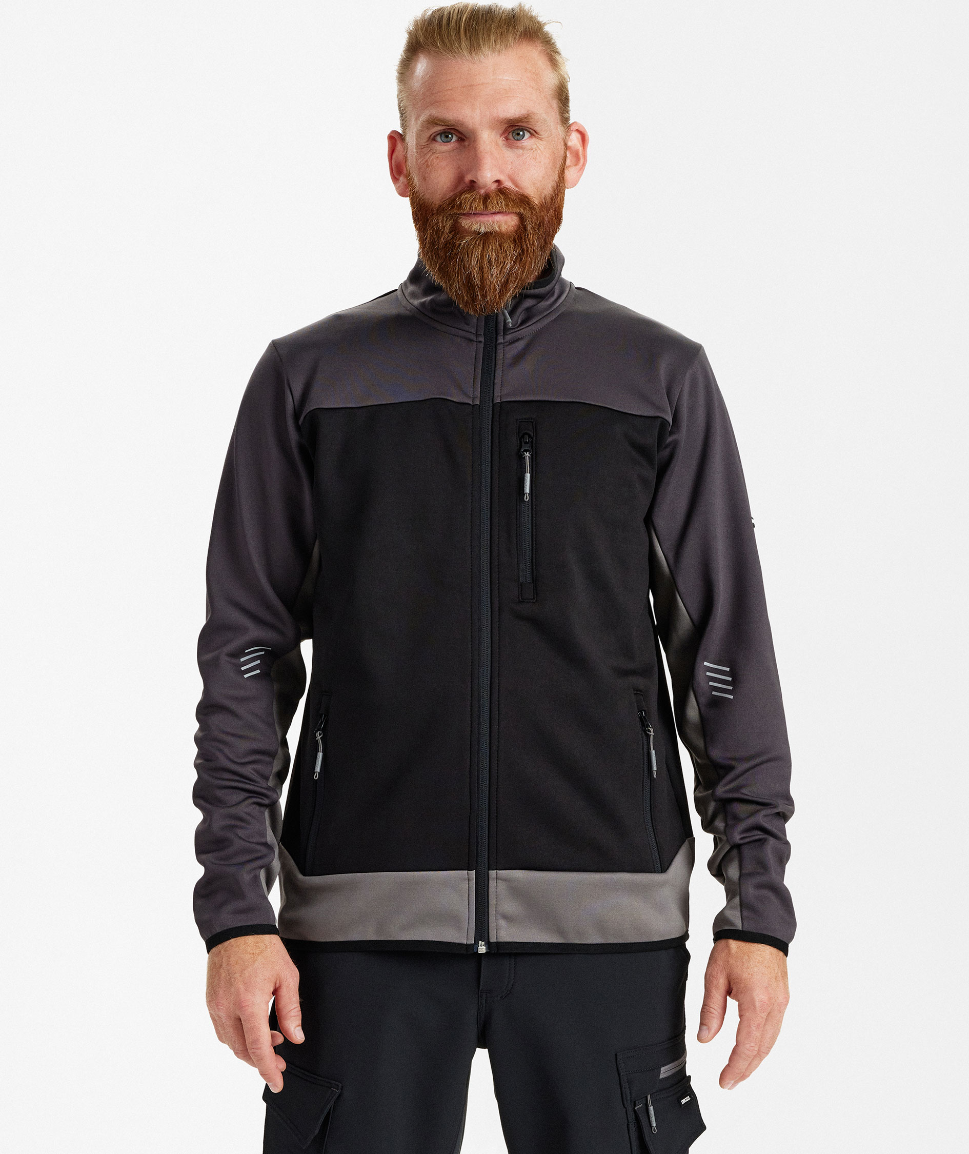 Engel Entire midlayer cardigan, Black/Anthracite Grey, large image number 1