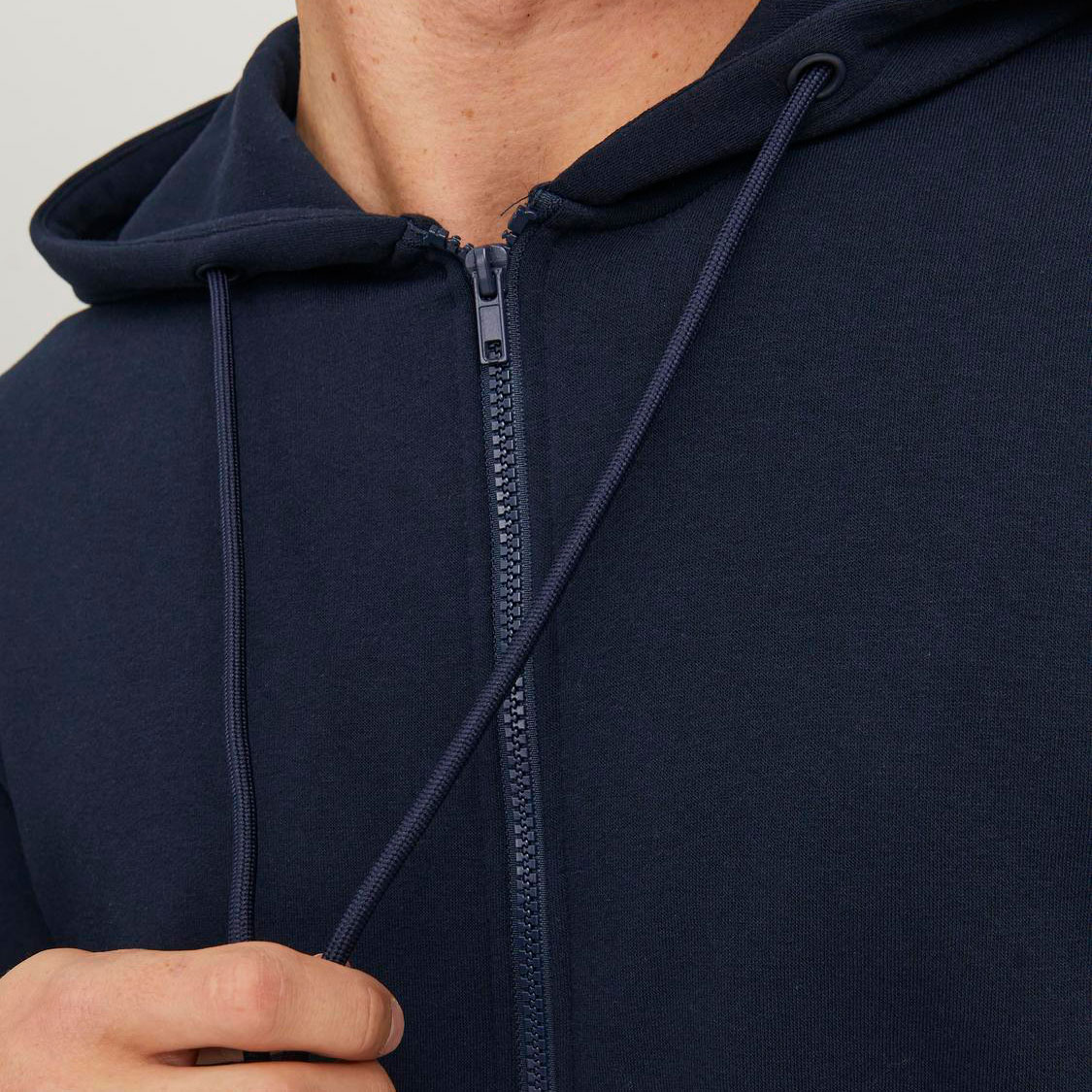 Jack & Jones JJEBRADLEY hoodie med dragkedja, Navy Blazer, large image number 5