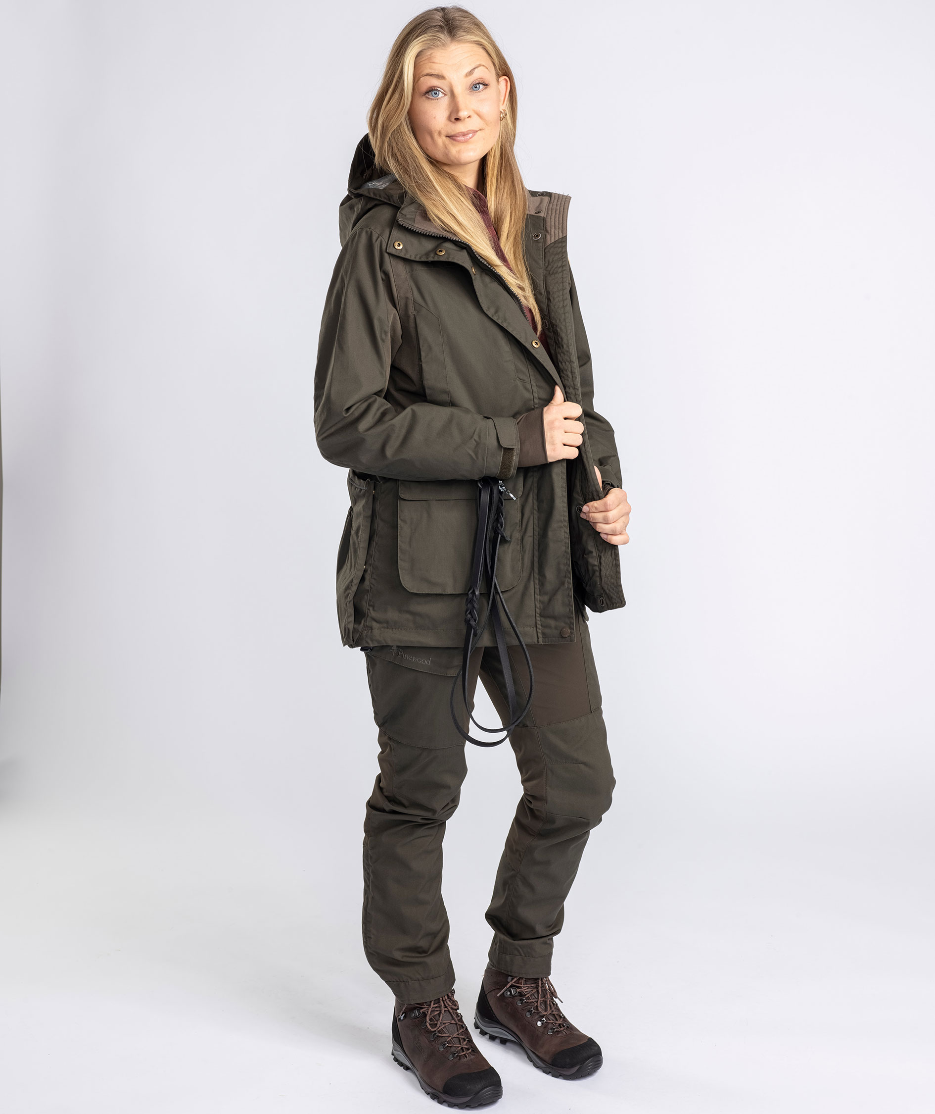 Pinewood Dog Sports Trainer damejakke, Moss green, large image number 4