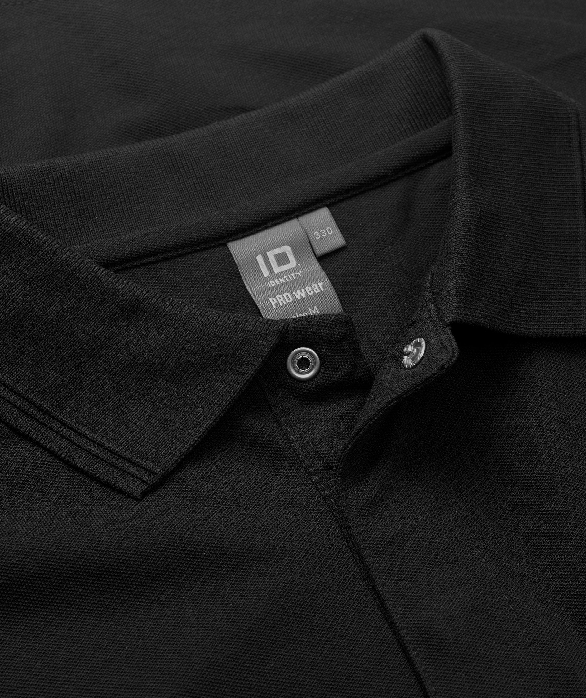ID PRO Wear Polo T-skjorte med trykknapper, Svart, large image number 3