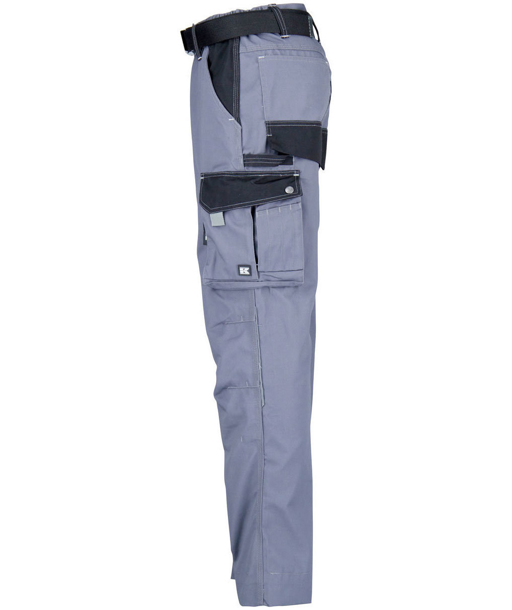 Kramp Original arbejdsbukser med b&aelig;lte, Gr&aring;/Sort, large image number 1