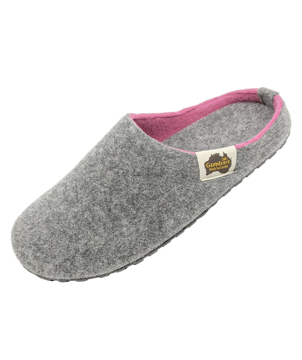 Gumbies Outback Slipper tofflor, Grey/Pink