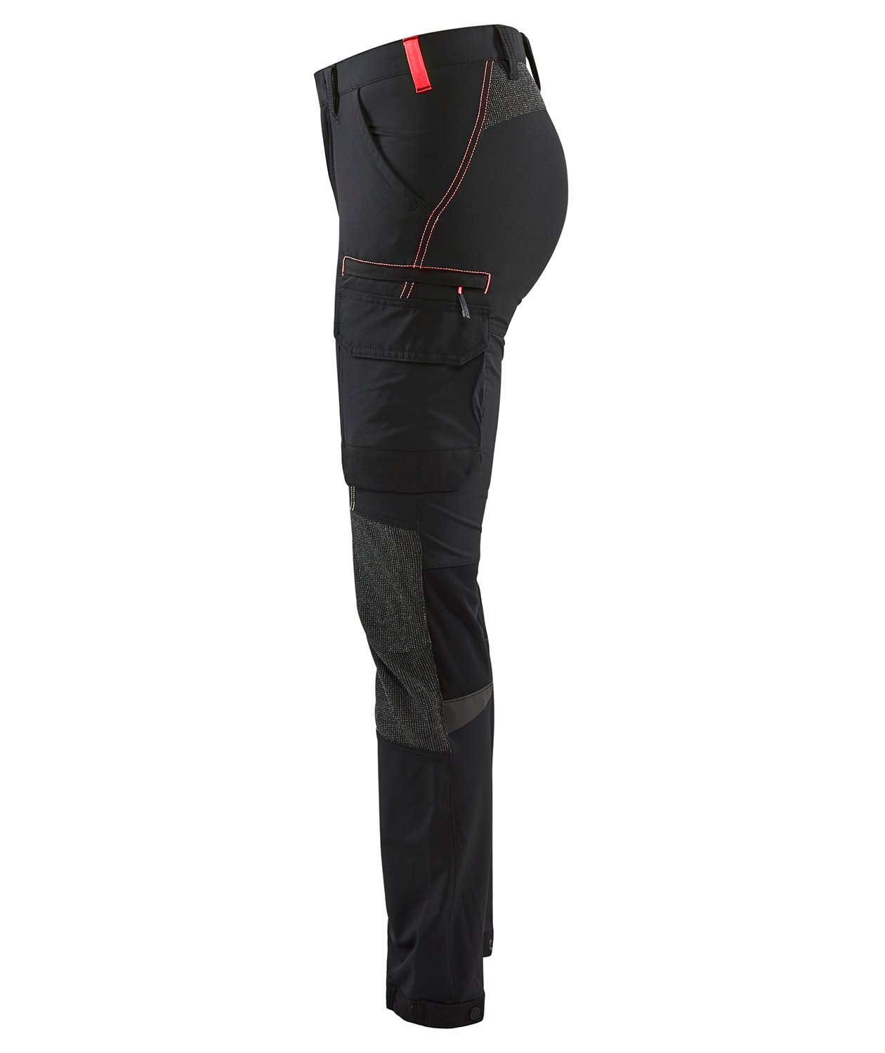 Bl&aring;kl&auml;der servicebyxa dame full stretch, Svart/R&ouml;d, large image number 3