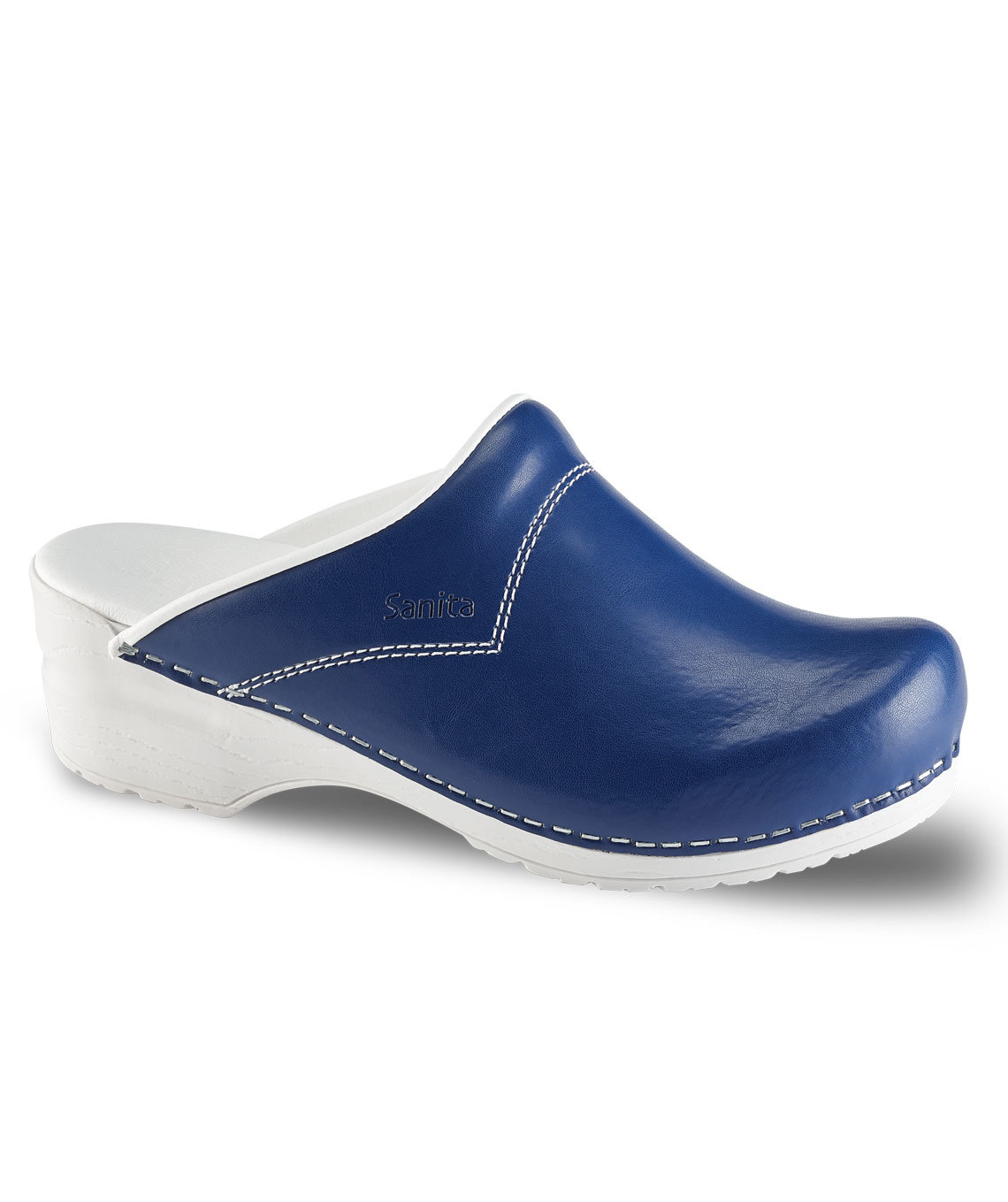 Sanita Pastel tr&auml;skor utan h&auml;lkappa dam, Navy