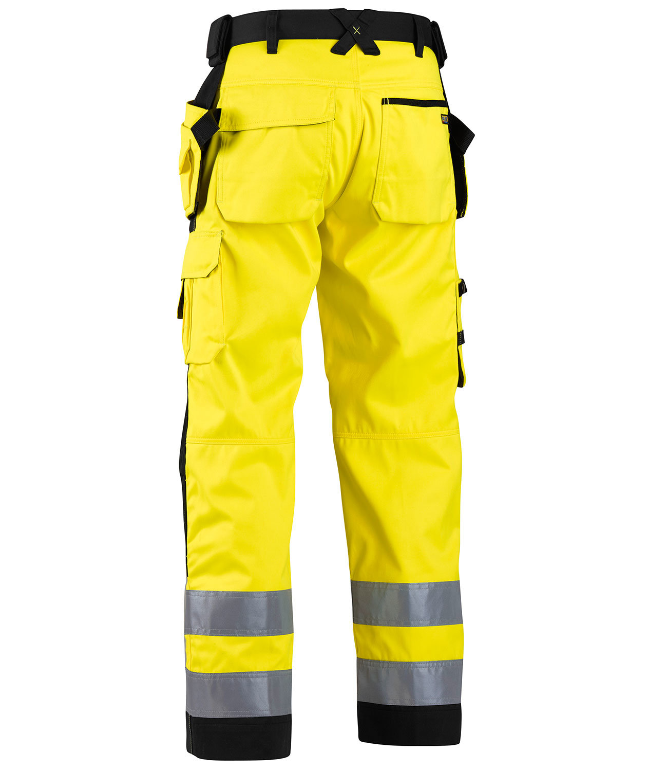 Bl&aring;kl&auml;der softshell h&aring;ndv&aelig;rkerbukser, Hi-vis&nbsp;Gul/Sort, large image number 1